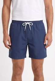 Men's Navy Cotton Stretch Swim Shorts | Blackstone London