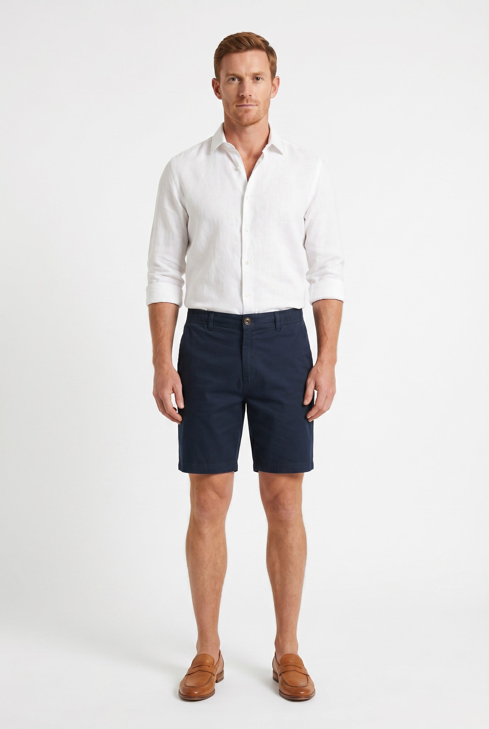 Men's Cotton Linen Chino Shorts | Blackstone London