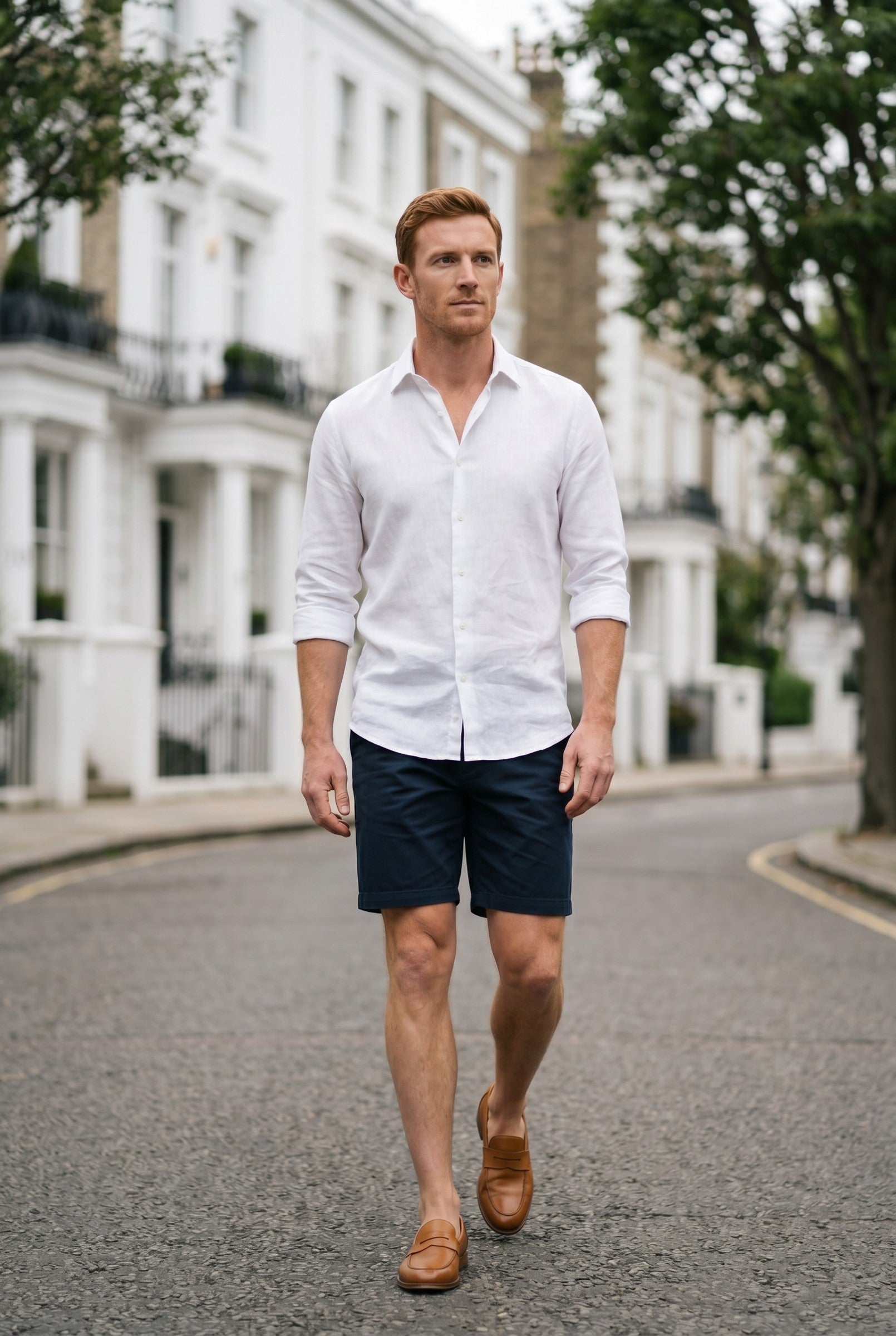 Men's Cotton Linen Chino Shorts | Blackstone London