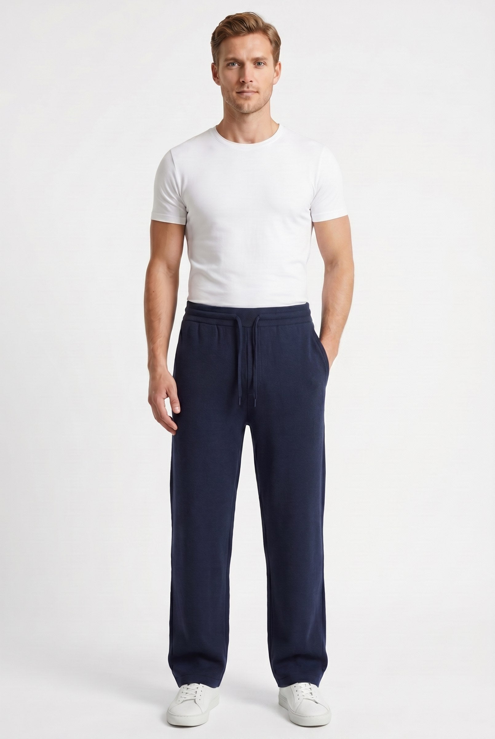 Men's Casual Drawstring Wide Leg Trousers | Blackstone London
