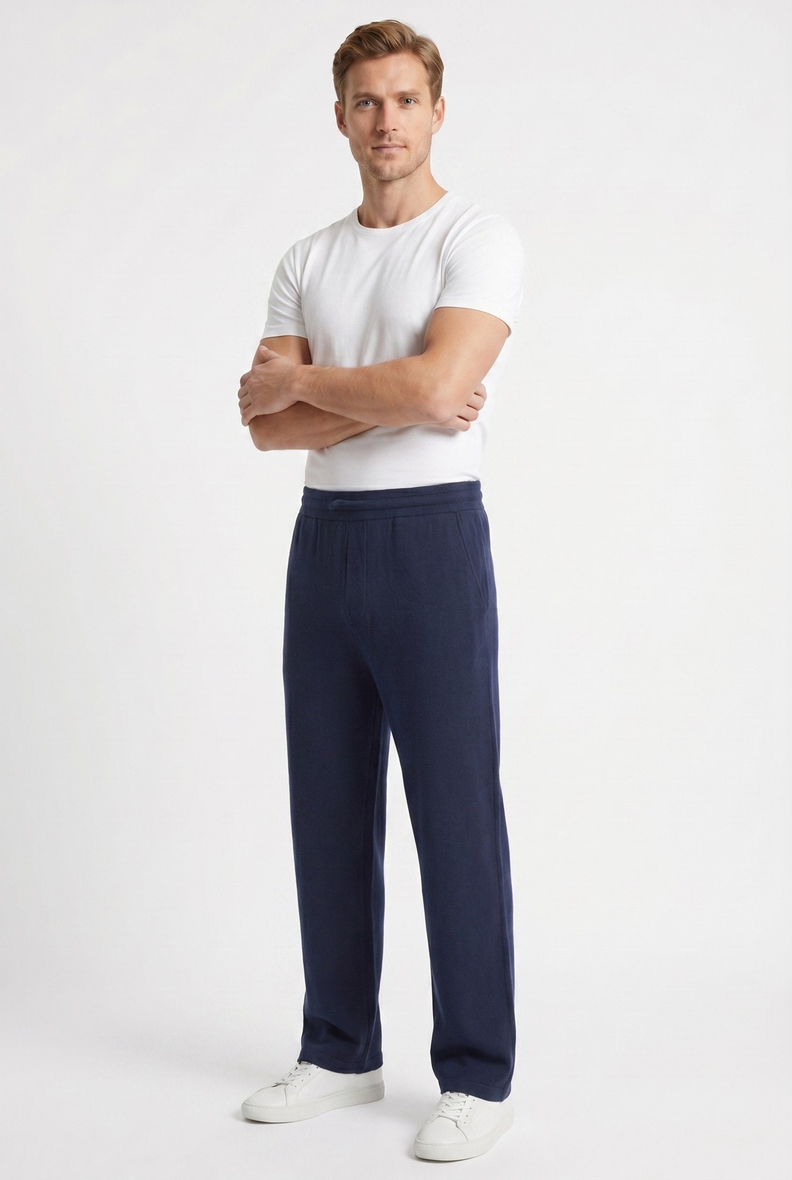 Men's Casual Drawstring Wide Leg Trousers | Blackstone London