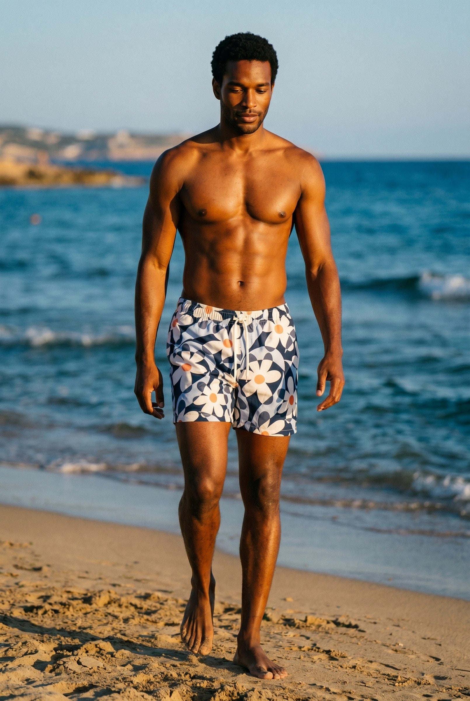 Men's Tropical Print Swim Shorts | Blackstone London