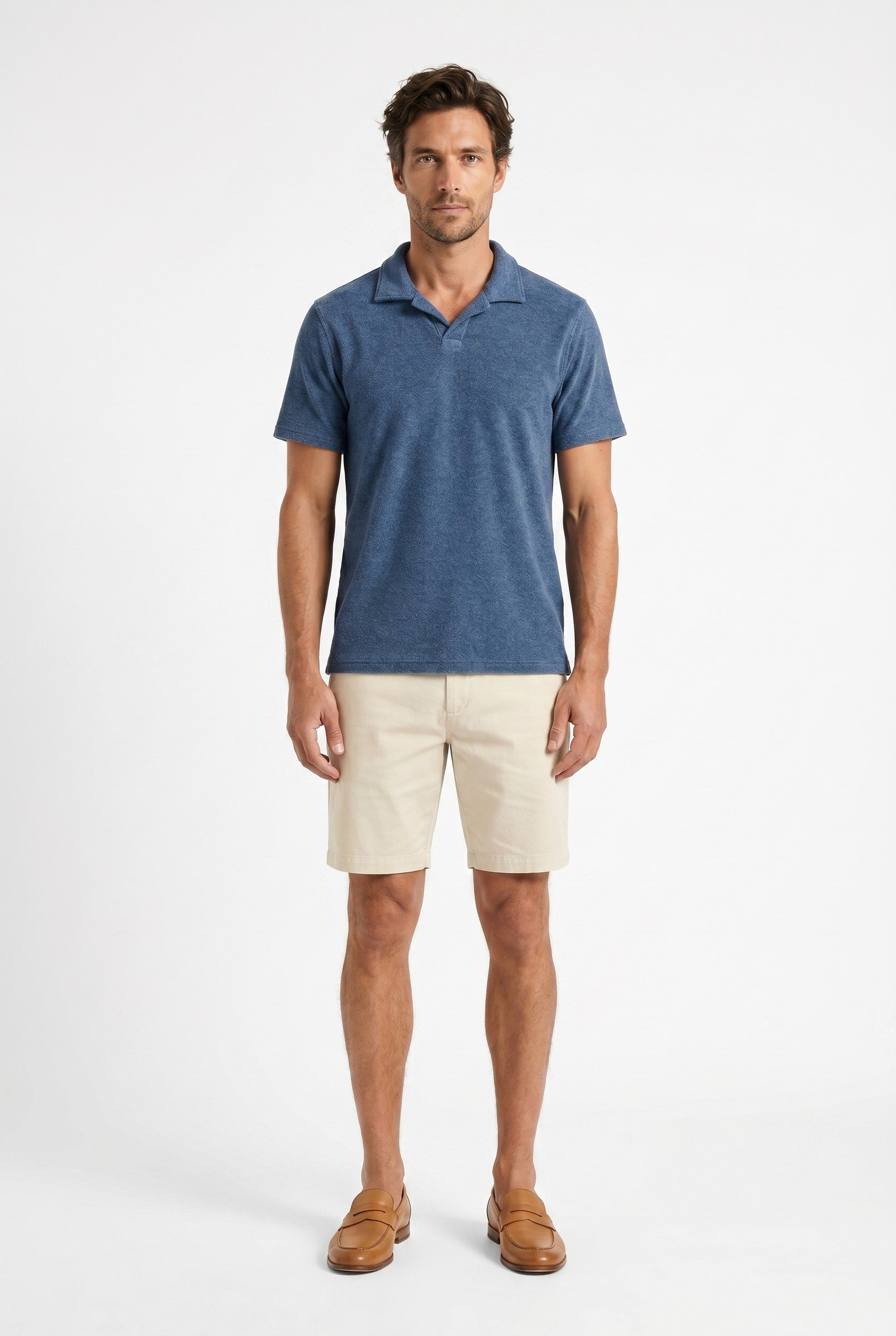 Men's Heather Knit Polo | Blackstone London