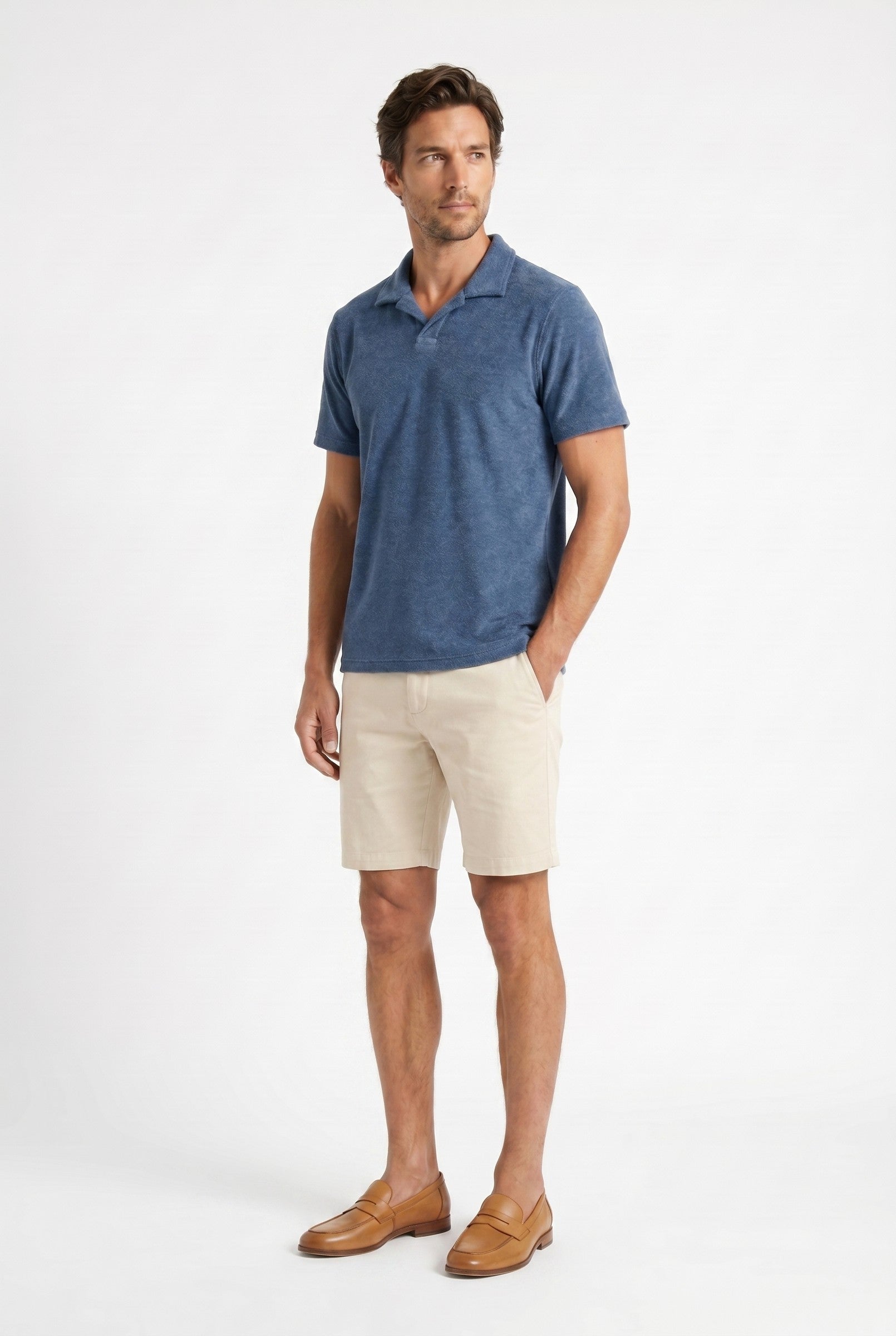 Men's Heather Knit Polo | Blackstone London
