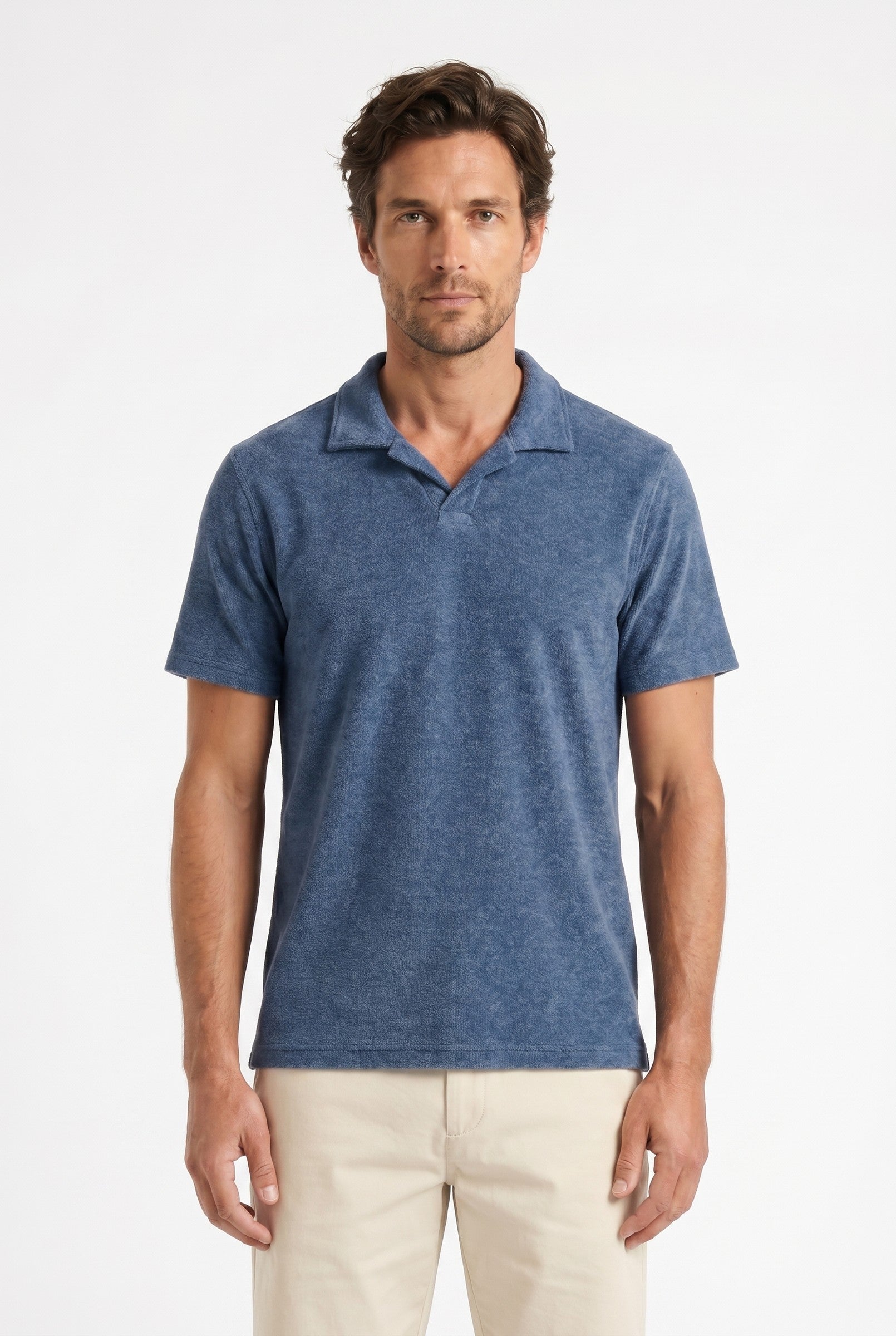 Men's Heather Knit Polo | Blackstone London