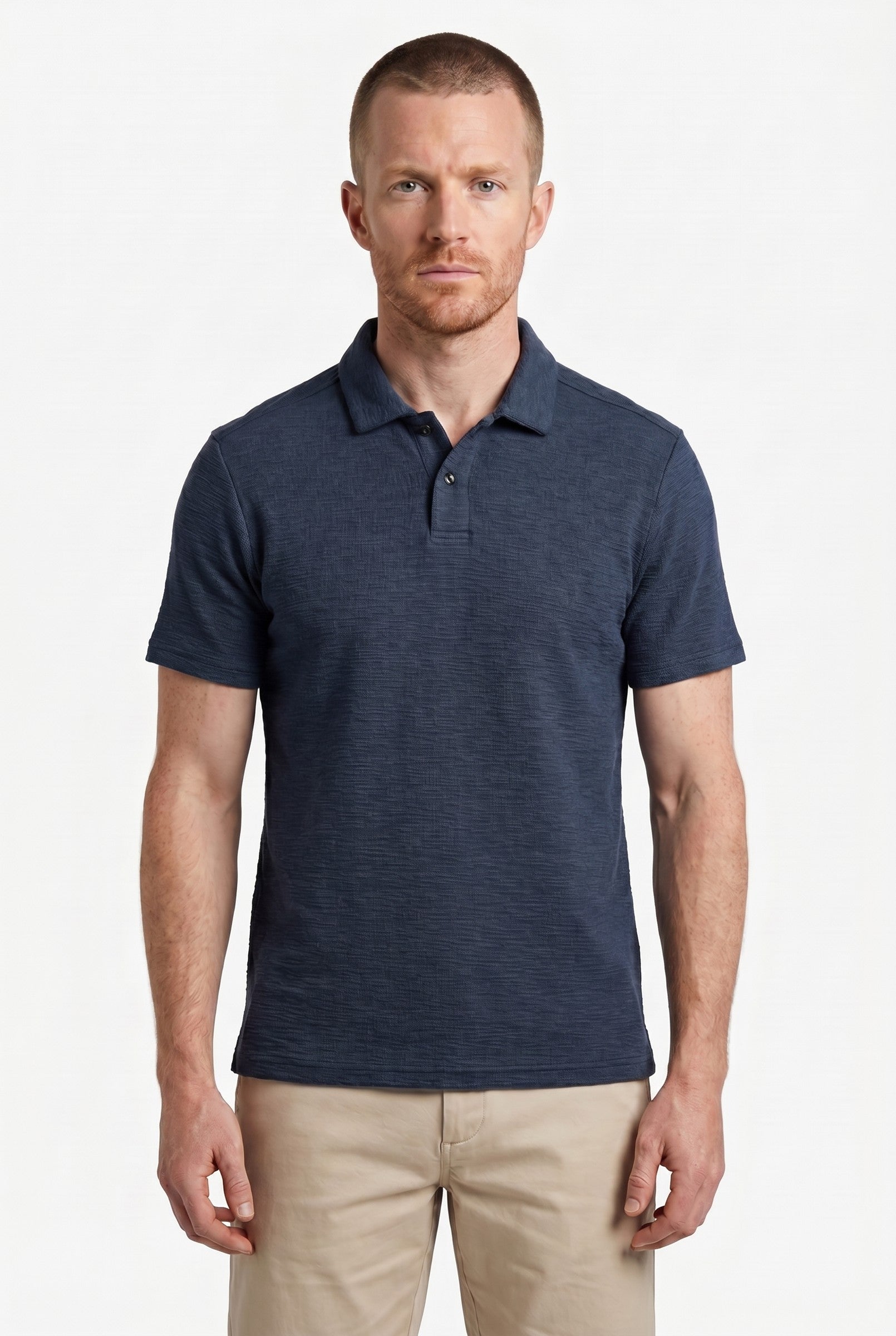 Men's Tonal Pique Polo Shirt | Blackstone London