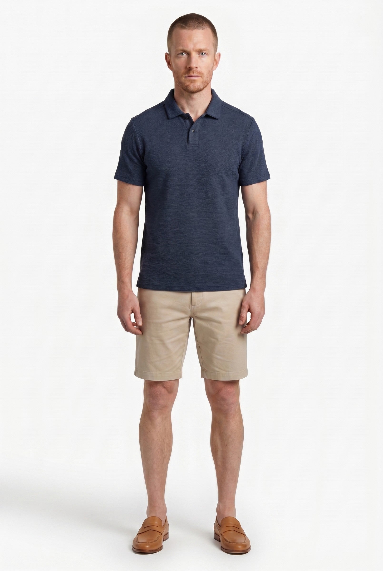 Men's Tonal Pique Polo Shirt | Blackstone London