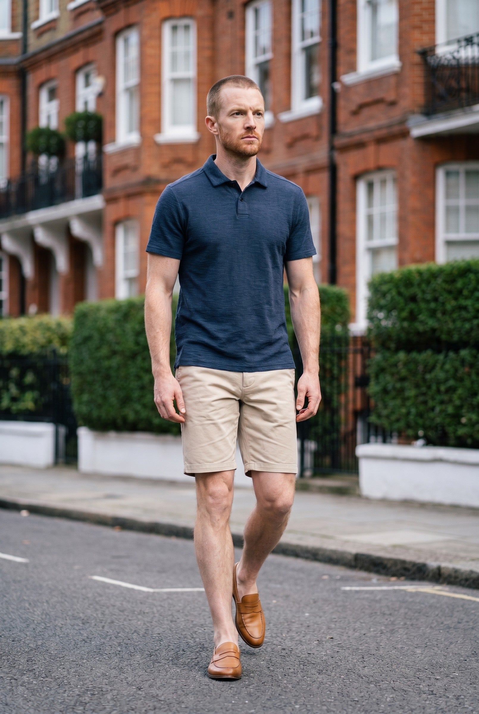 Men's Tonal Pique Polo Shirt | Blackstone London