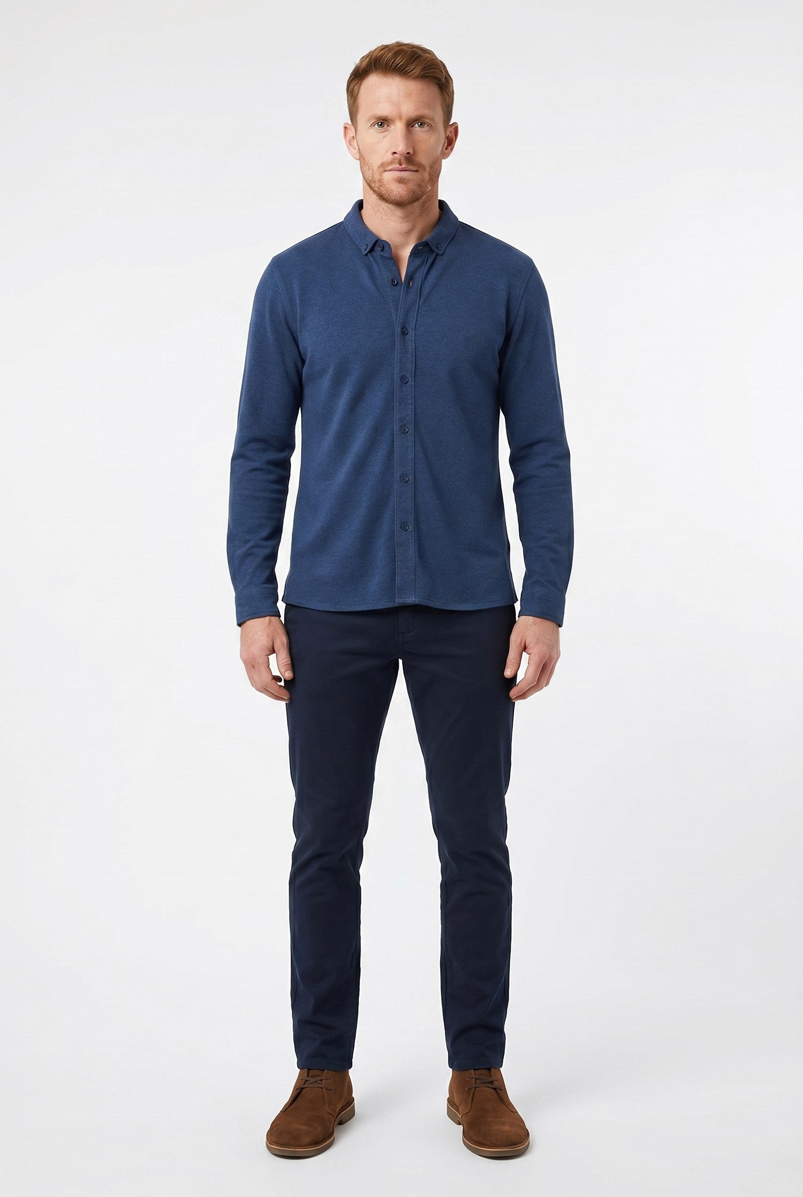 Men's Galloway Pique Jersey Shirt | Blackstone London