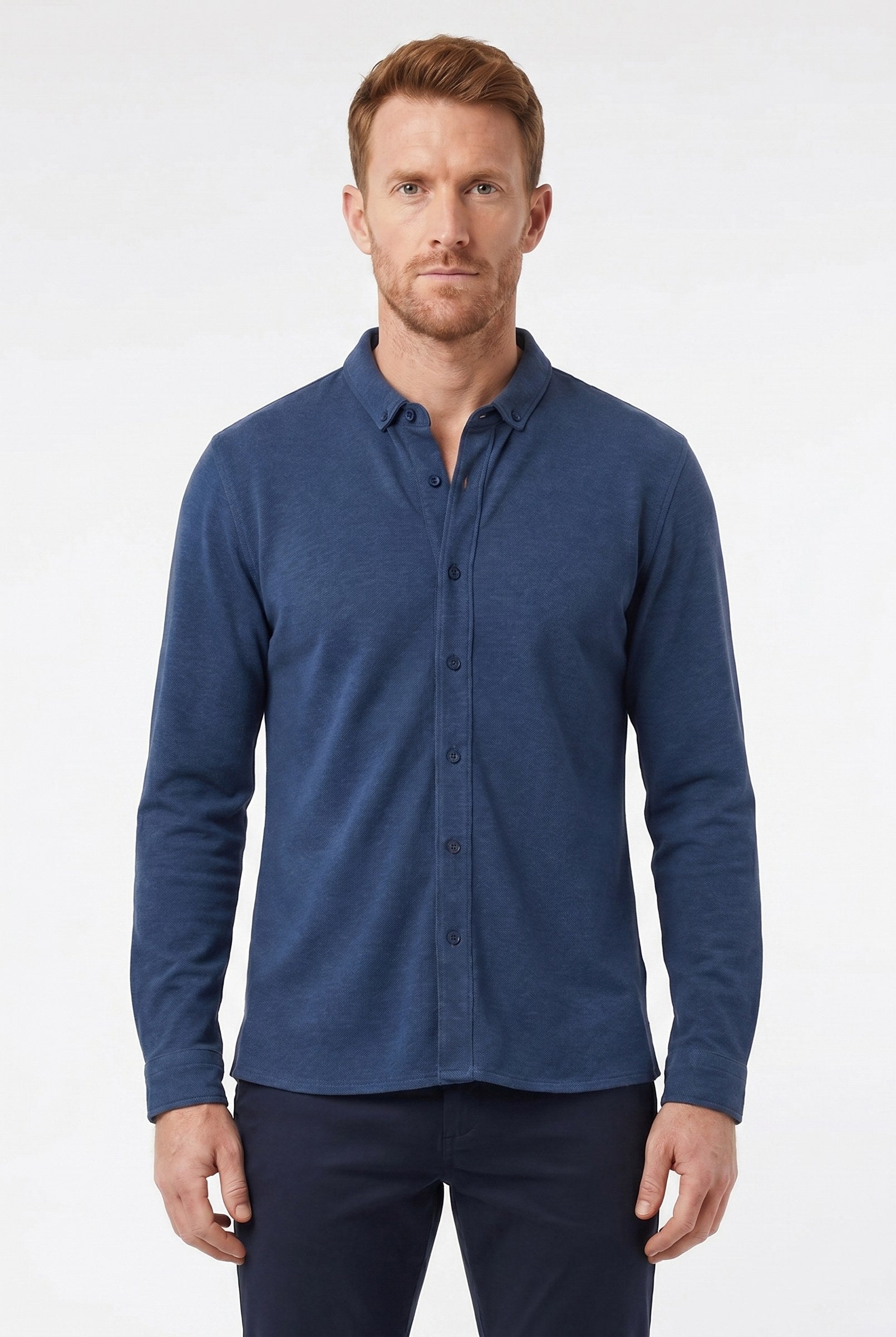 Men's Galloway Pique Jersey Shirt | Blackstone London