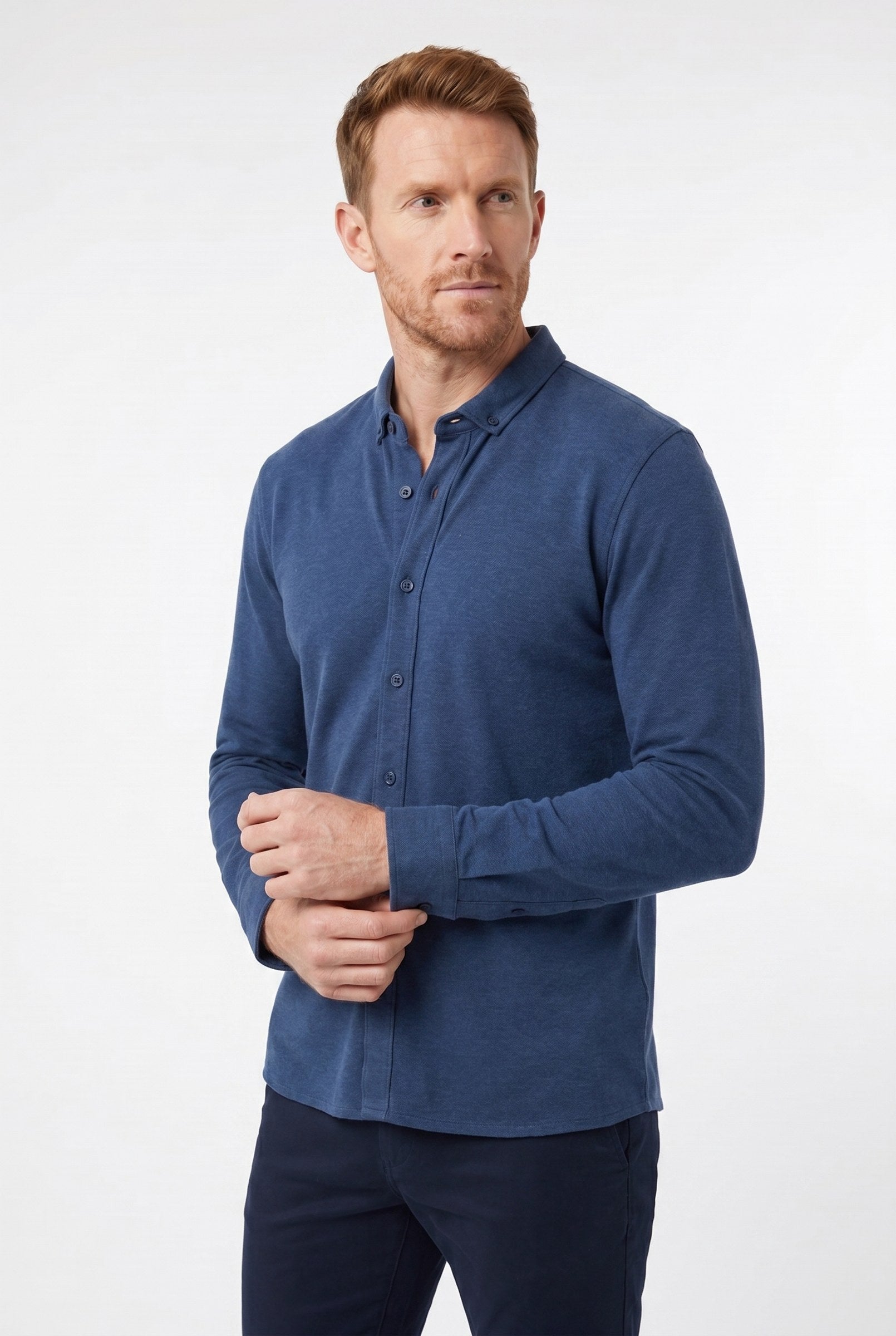Men's Galloway Pique Jersey Shirt | Blackstone London