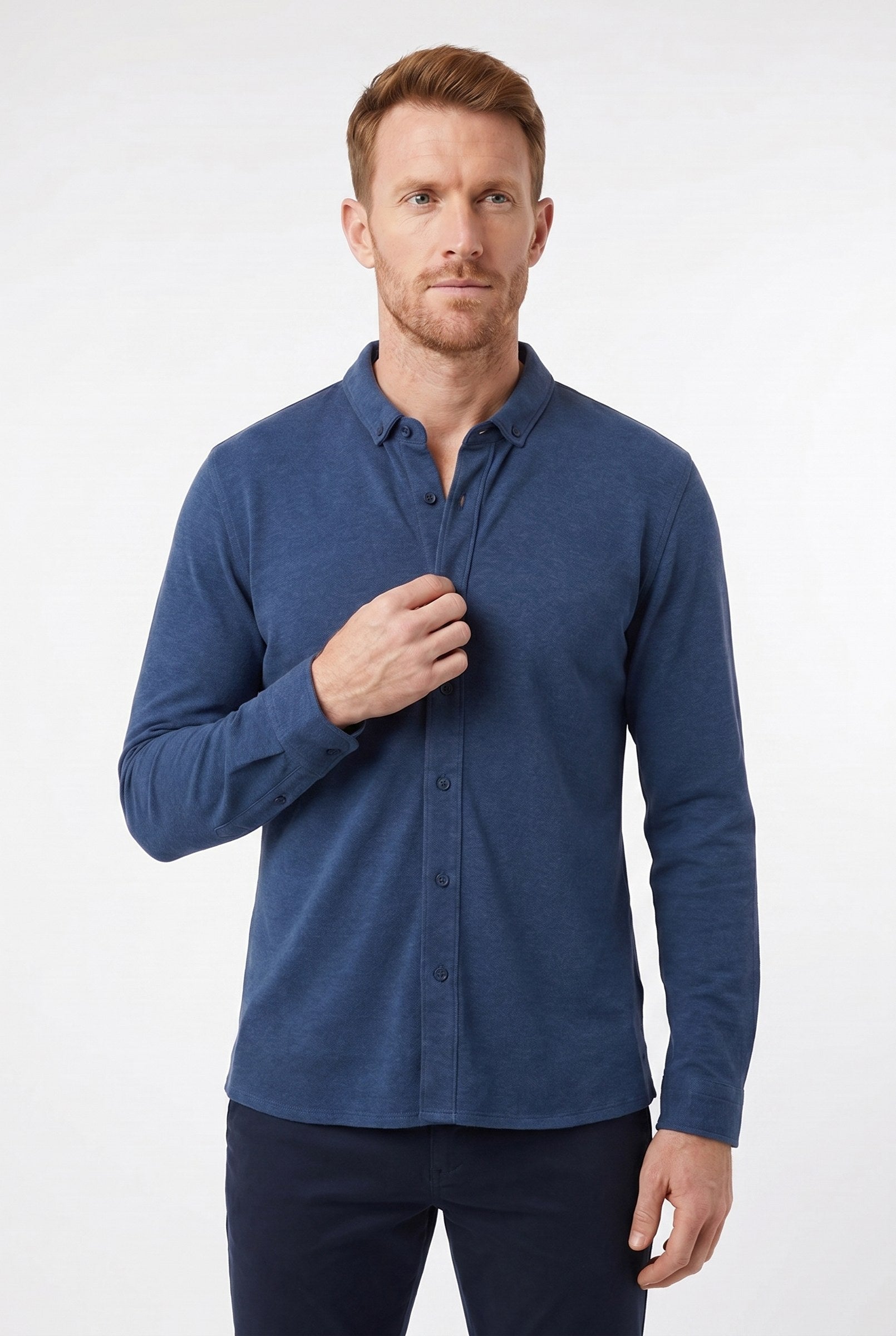 Men's Galloway Pique Jersey Shirt | Blackstone London