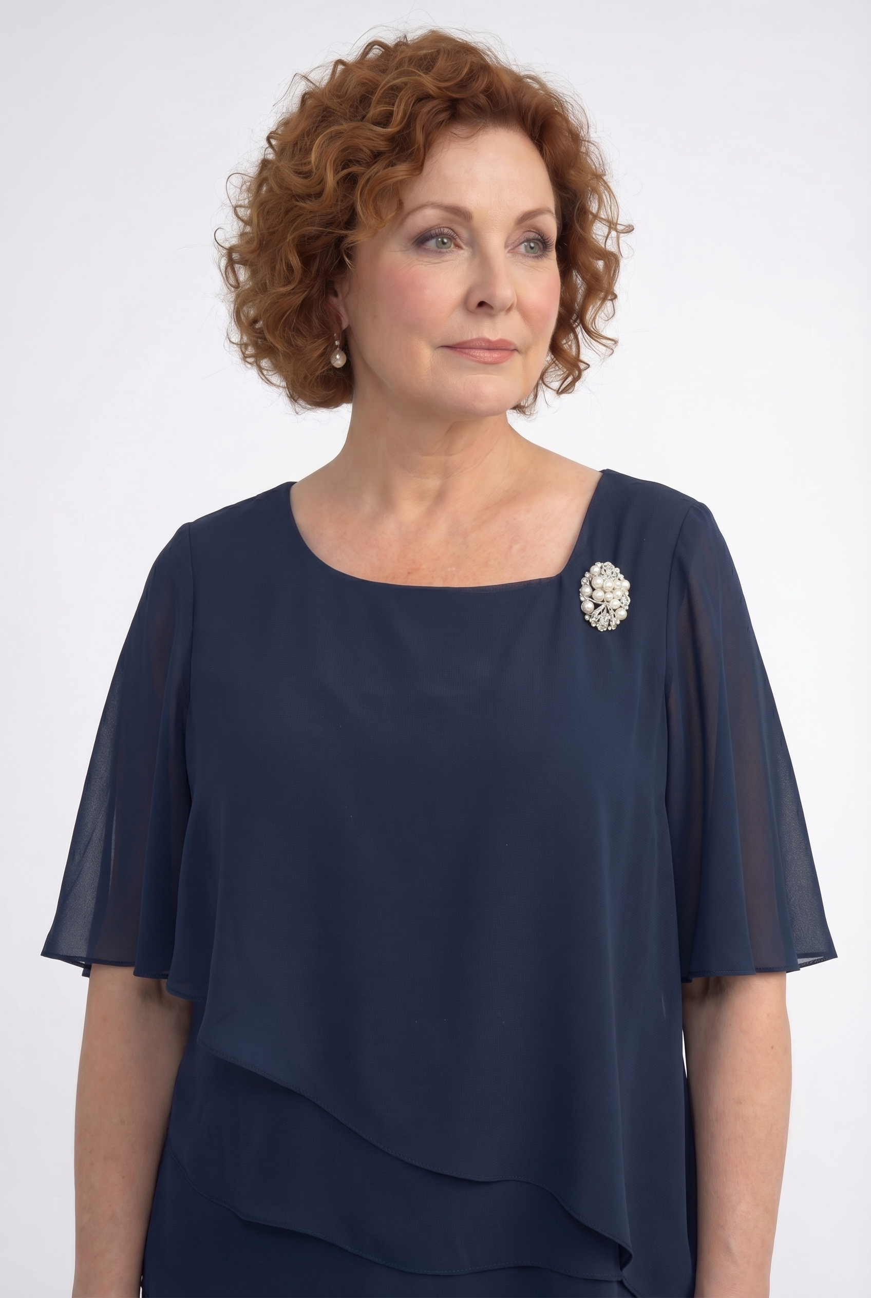 Women's Cape Sleeve Chiffon 2-Piece Set | Blackstone London