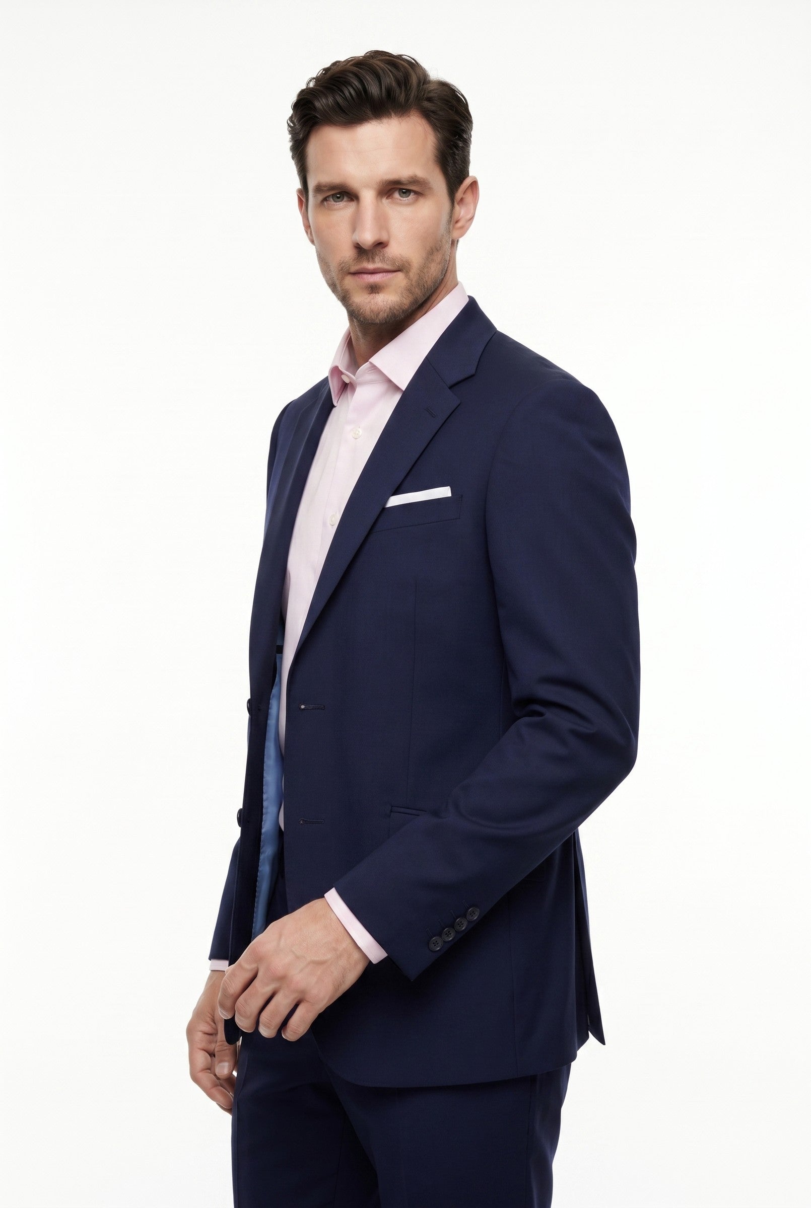 Men's Navy Slim Fit Two-Piece Suit | Blackstone London