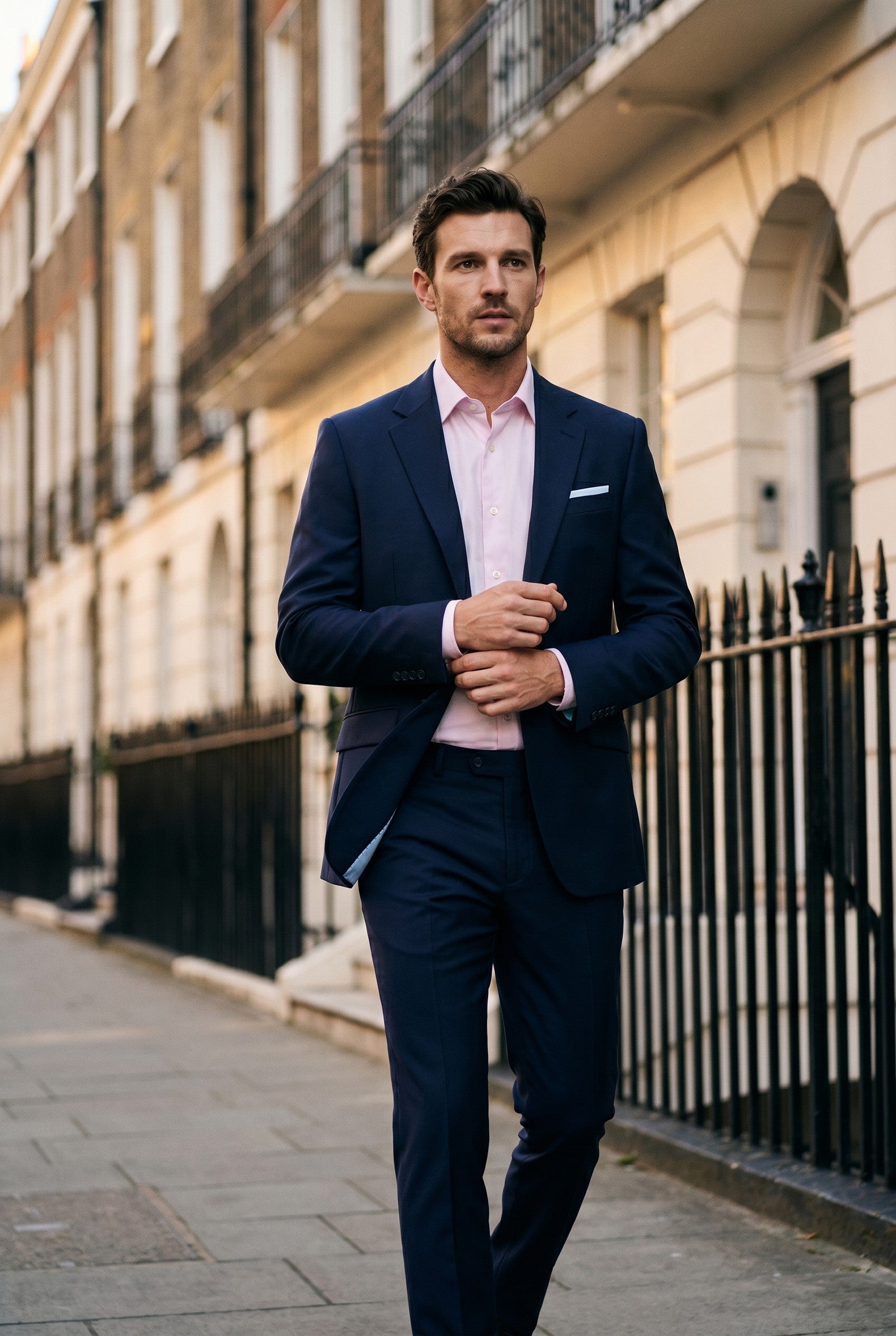 Men's Navy Slim Fit Two-Piece Suit | Blackstone London