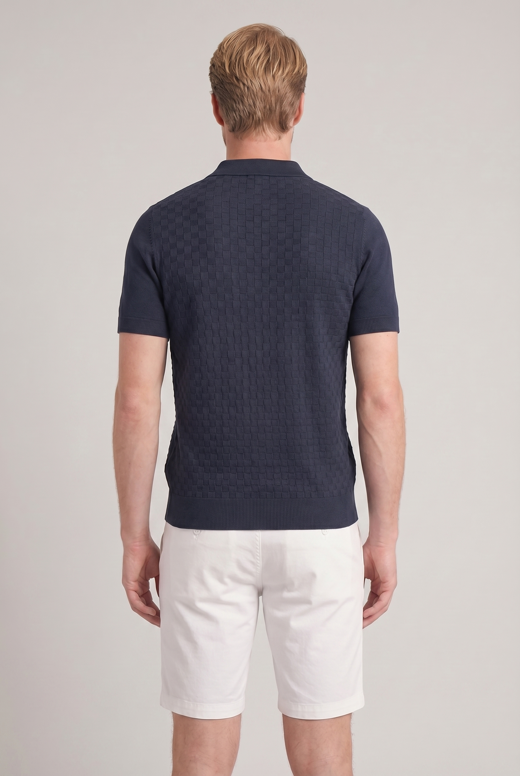 Men's Waffle Knit Polo Shirt | Blackstone London