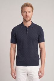 Men's Waffle Knit Polo Shirt | Blackstone London