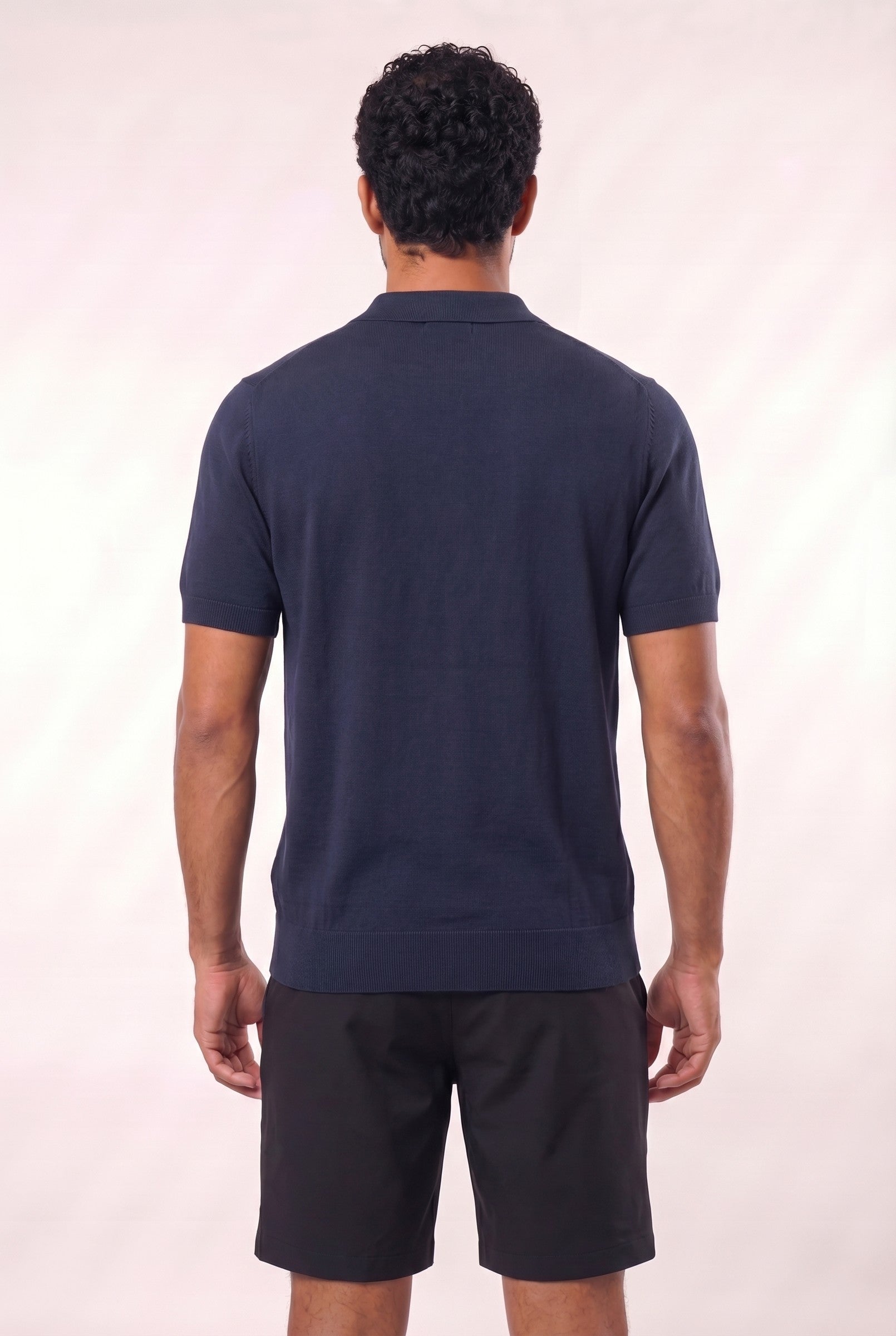 Men's Fine Knit Polo Shirt | Blackstone London