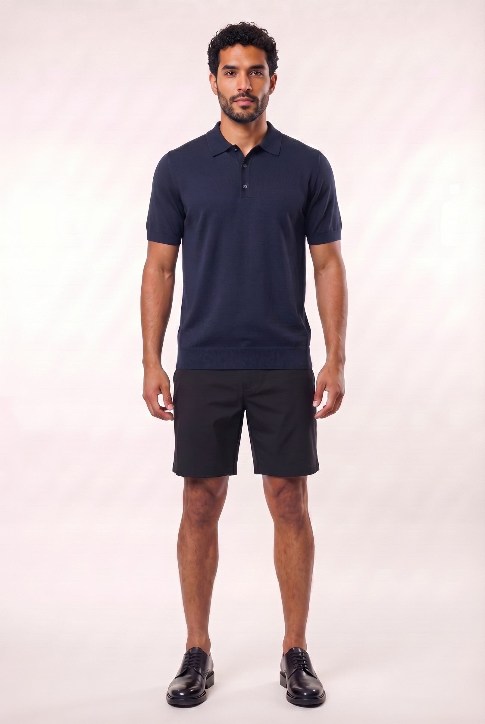 Men's Fine Knit Polo Shirt | Blackstone London