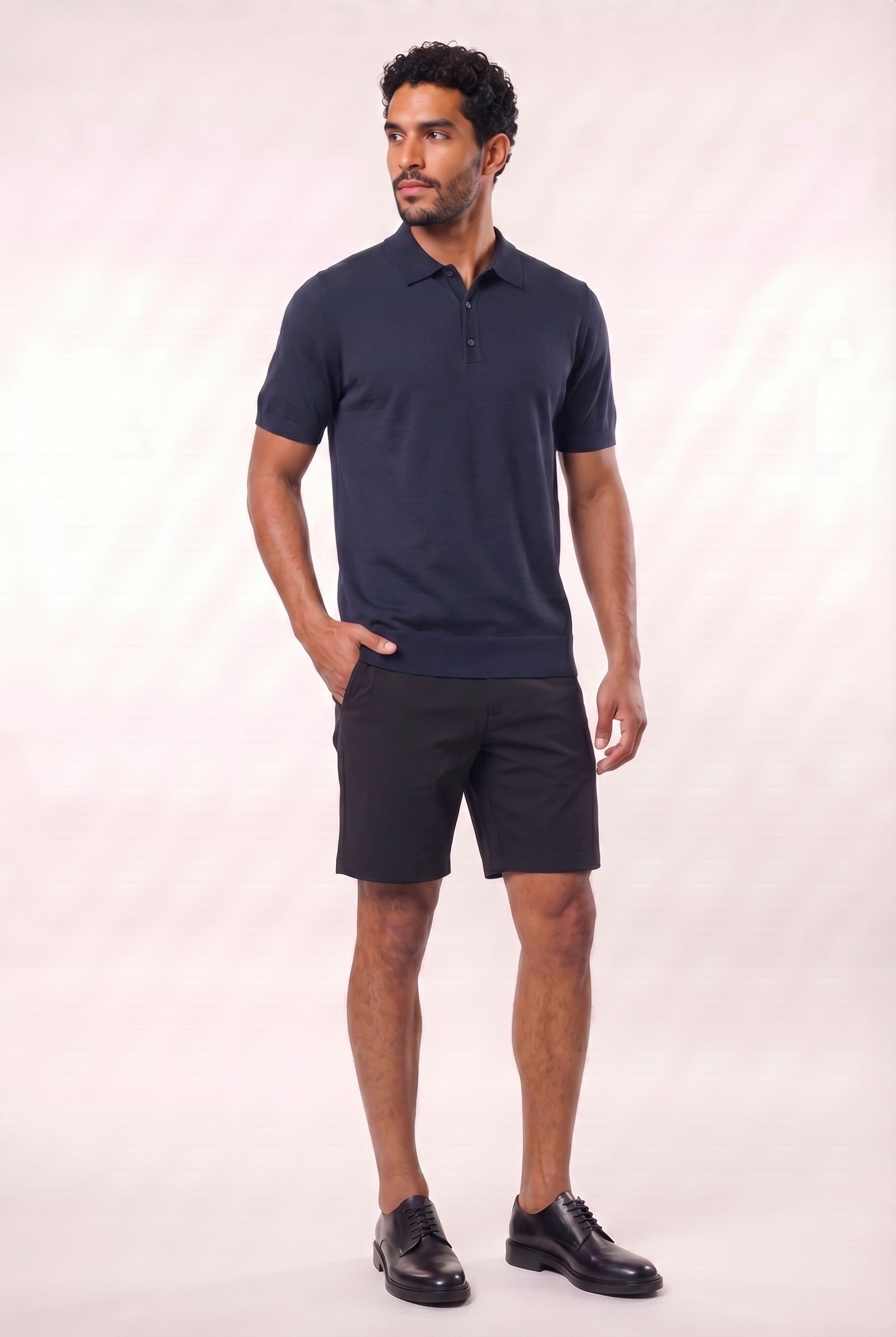 Men's Fine Knit Polo Shirt | Blackstone London
