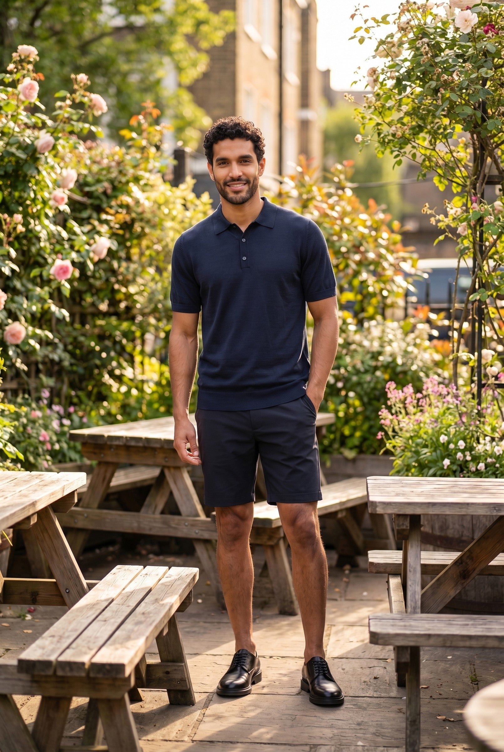 Men's Fine Knit Polo Shirt | Blackstone London