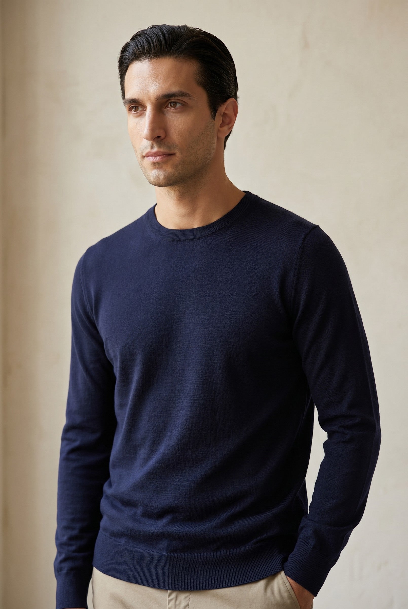 Men's Crew Neck Knit Sweater | Blackstone London