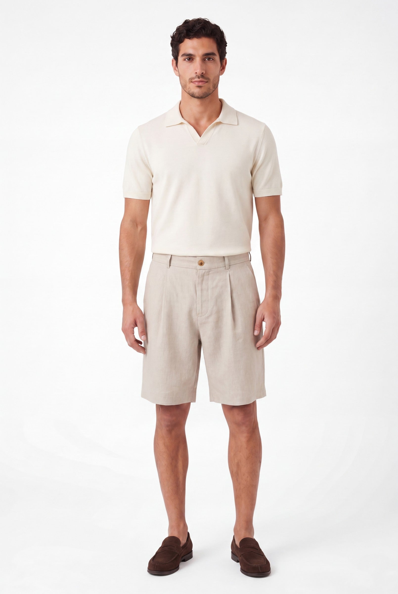 Men's Linen Bermuda Shorts | Blackstone London