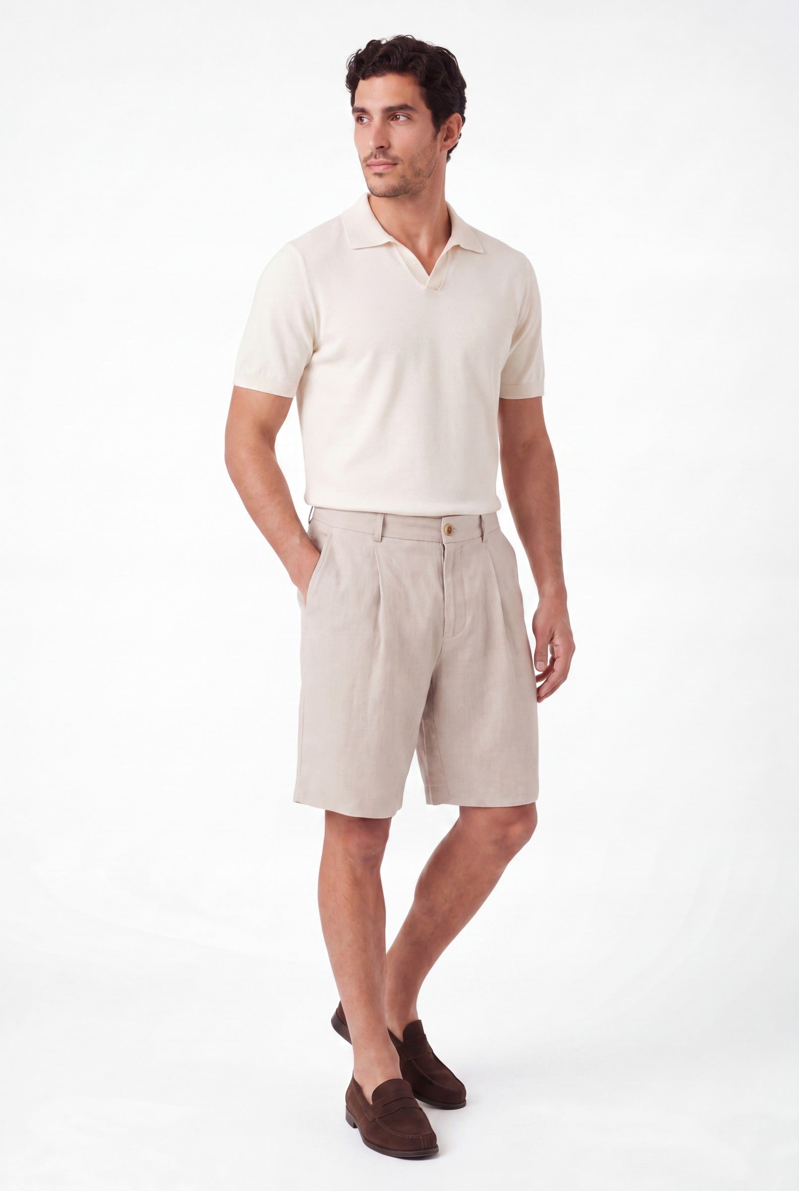 Men's Linen Bermuda Shorts | Blackstone London