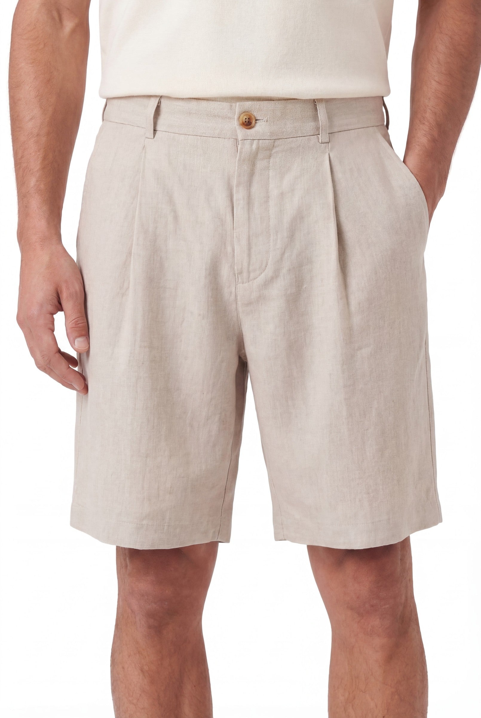 Men's Linen Bermuda Shorts | Blackstone London