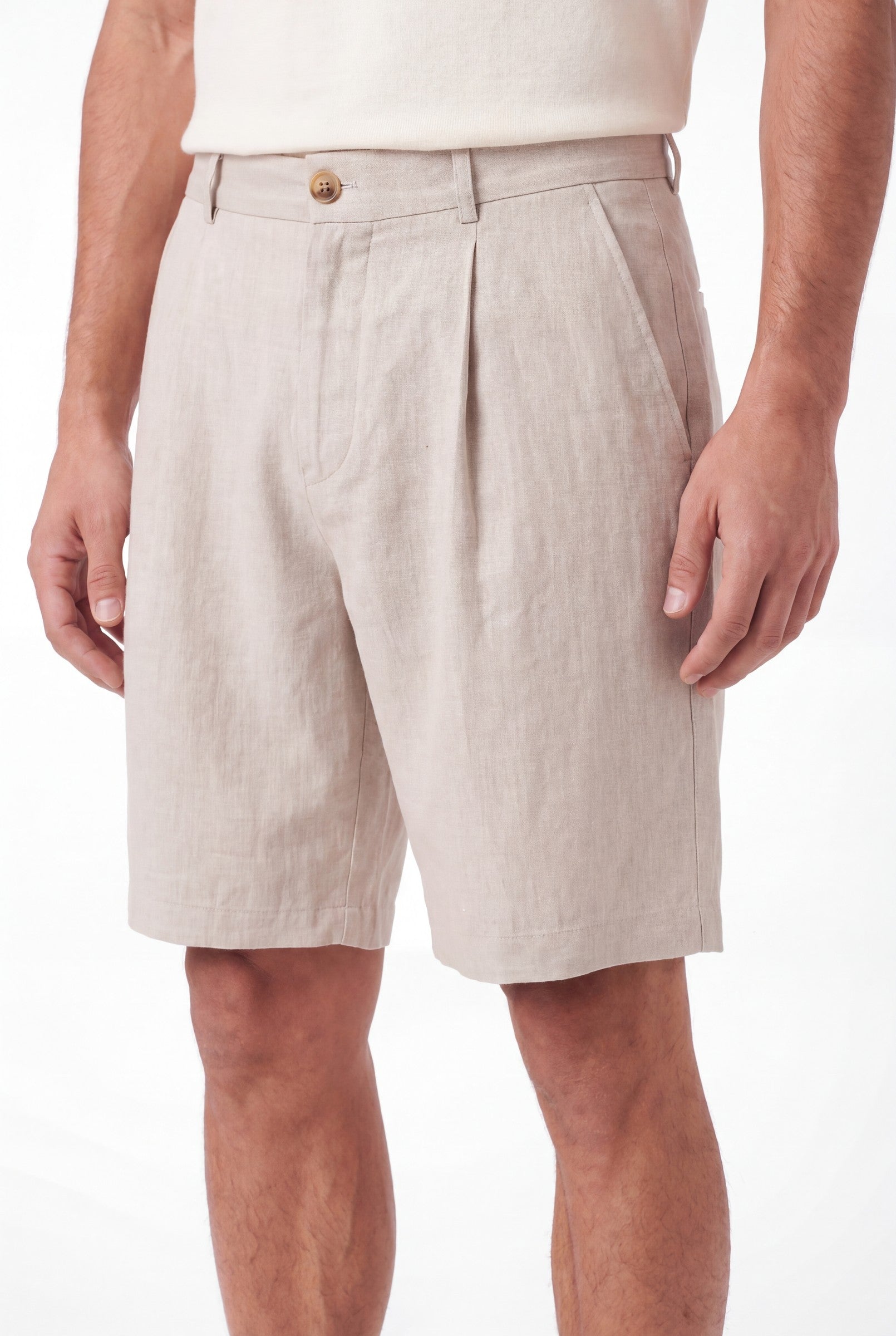 Men's Linen Bermuda Shorts | Blackstone London