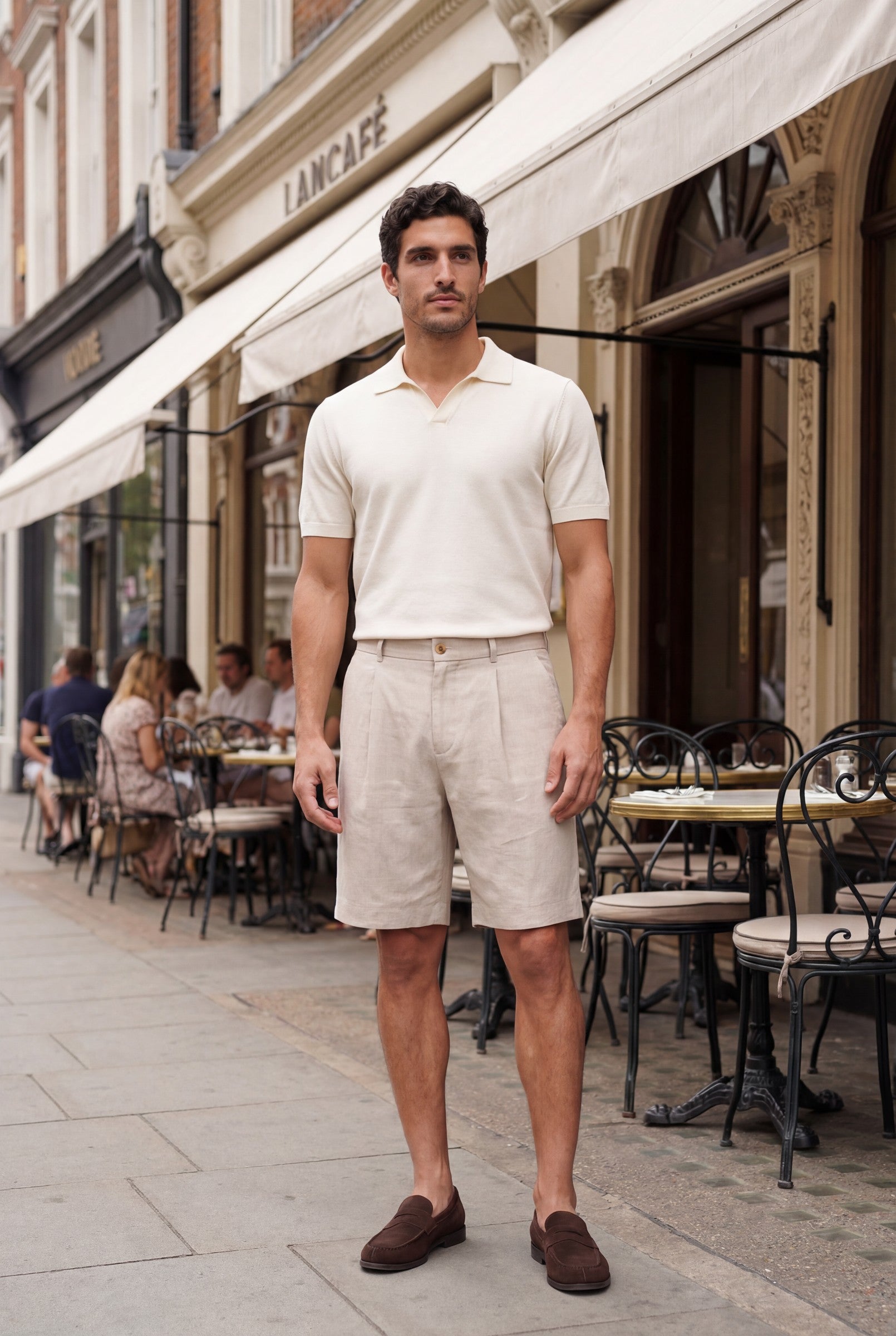 Men's Linen Bermuda Shorts | Blackstone London