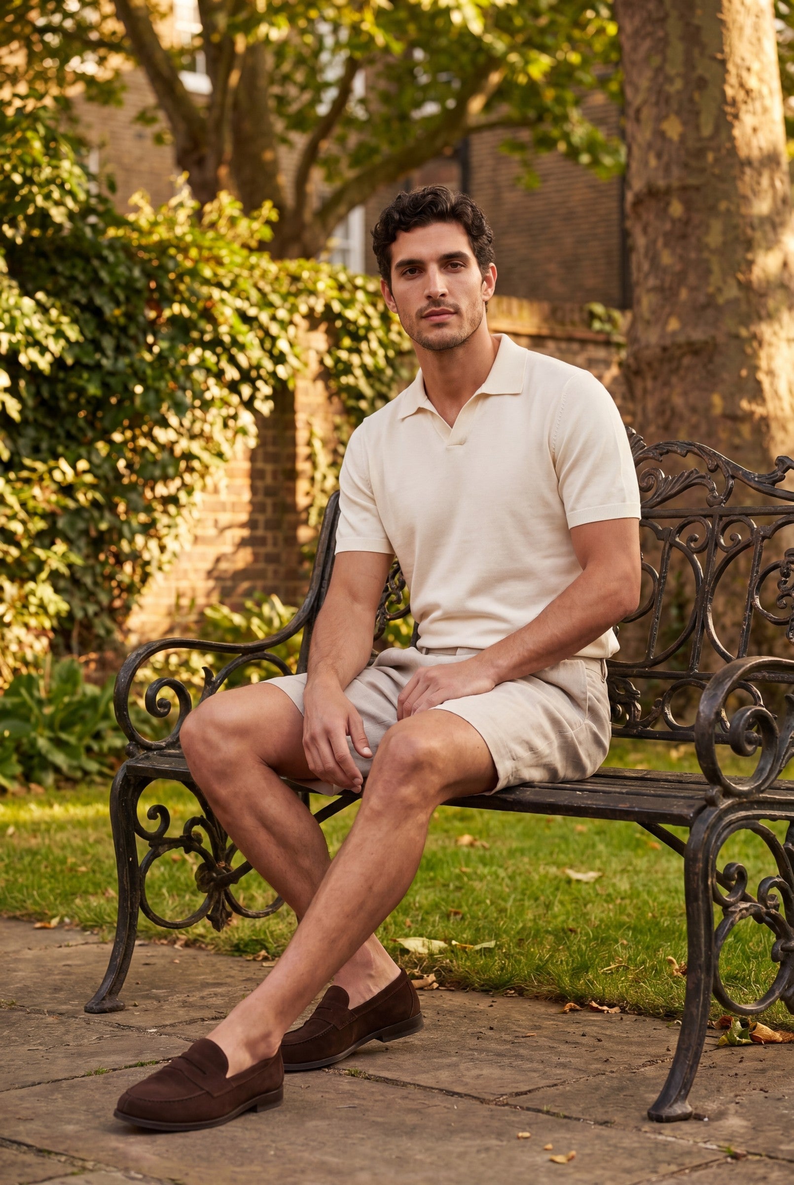 Men's Linen Bermuda Shorts | Blackstone London