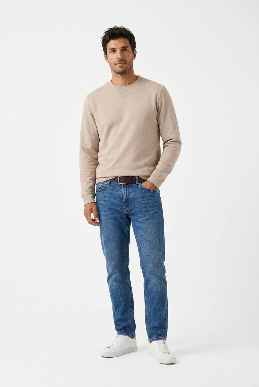Men's Loopback Crewneck Sweatshirt | Blackstone London