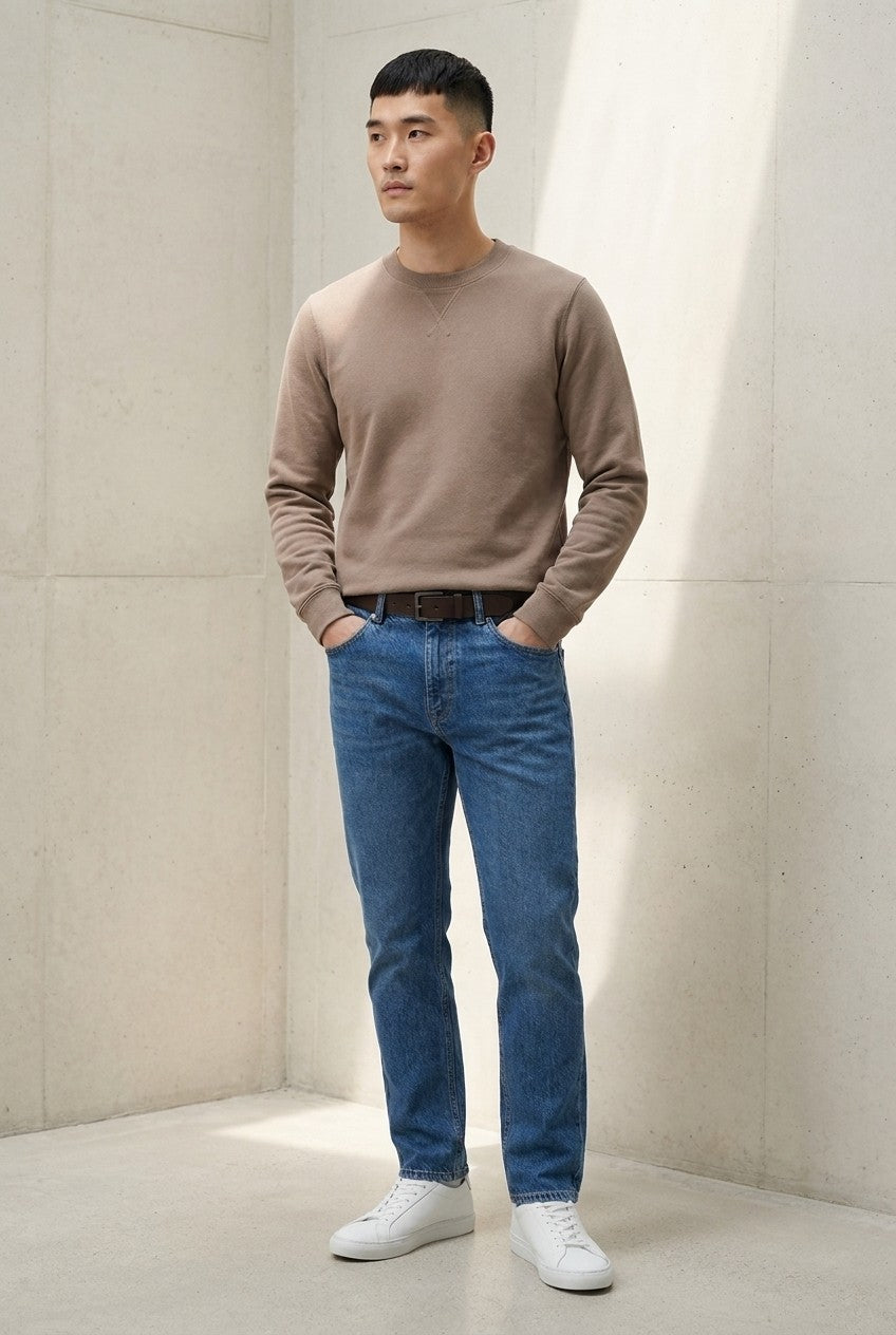 Men's Loopback Crewneck Sweatshirt | Blackstone London