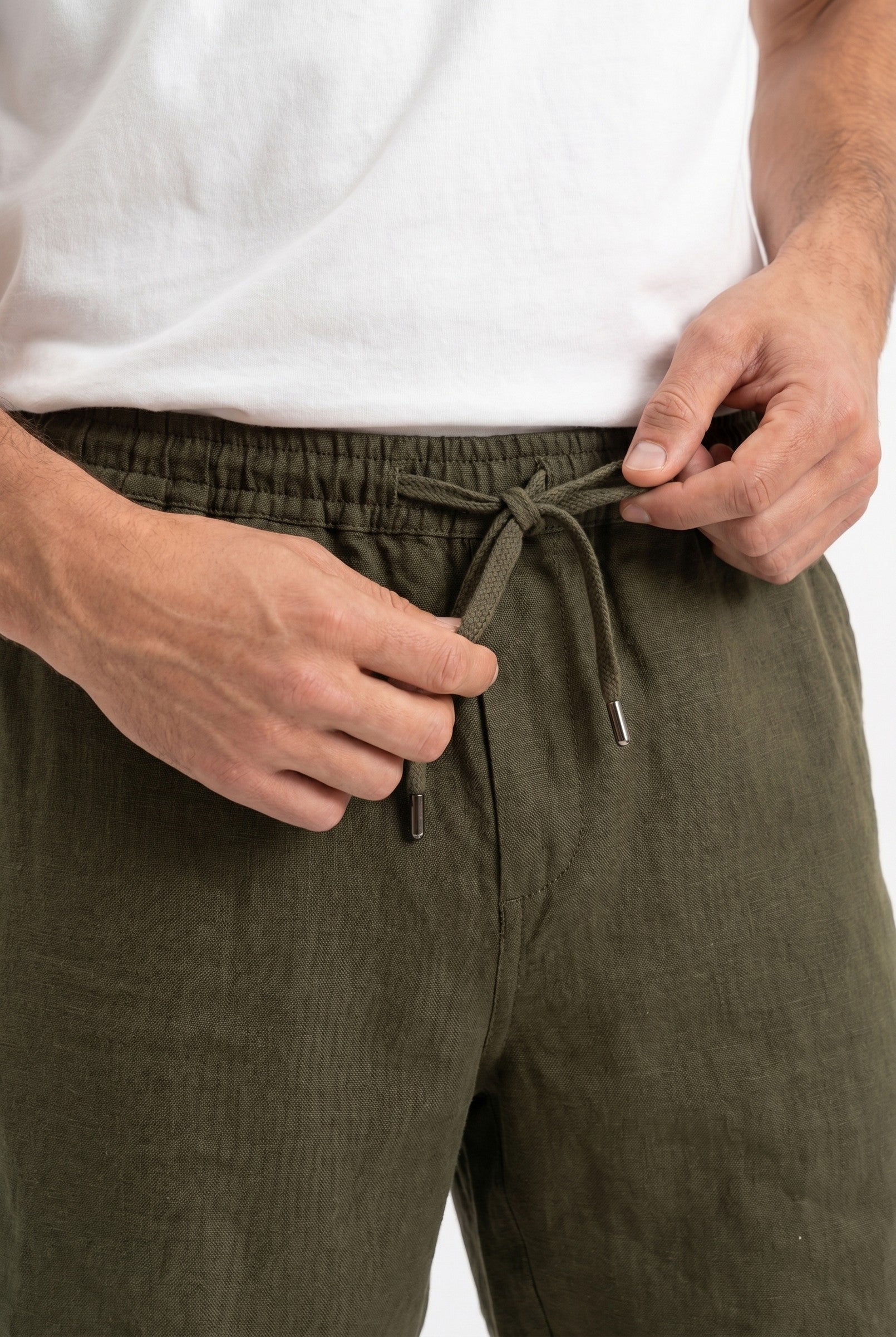 Men's Linen Drawstring Shorts | Blackstone London