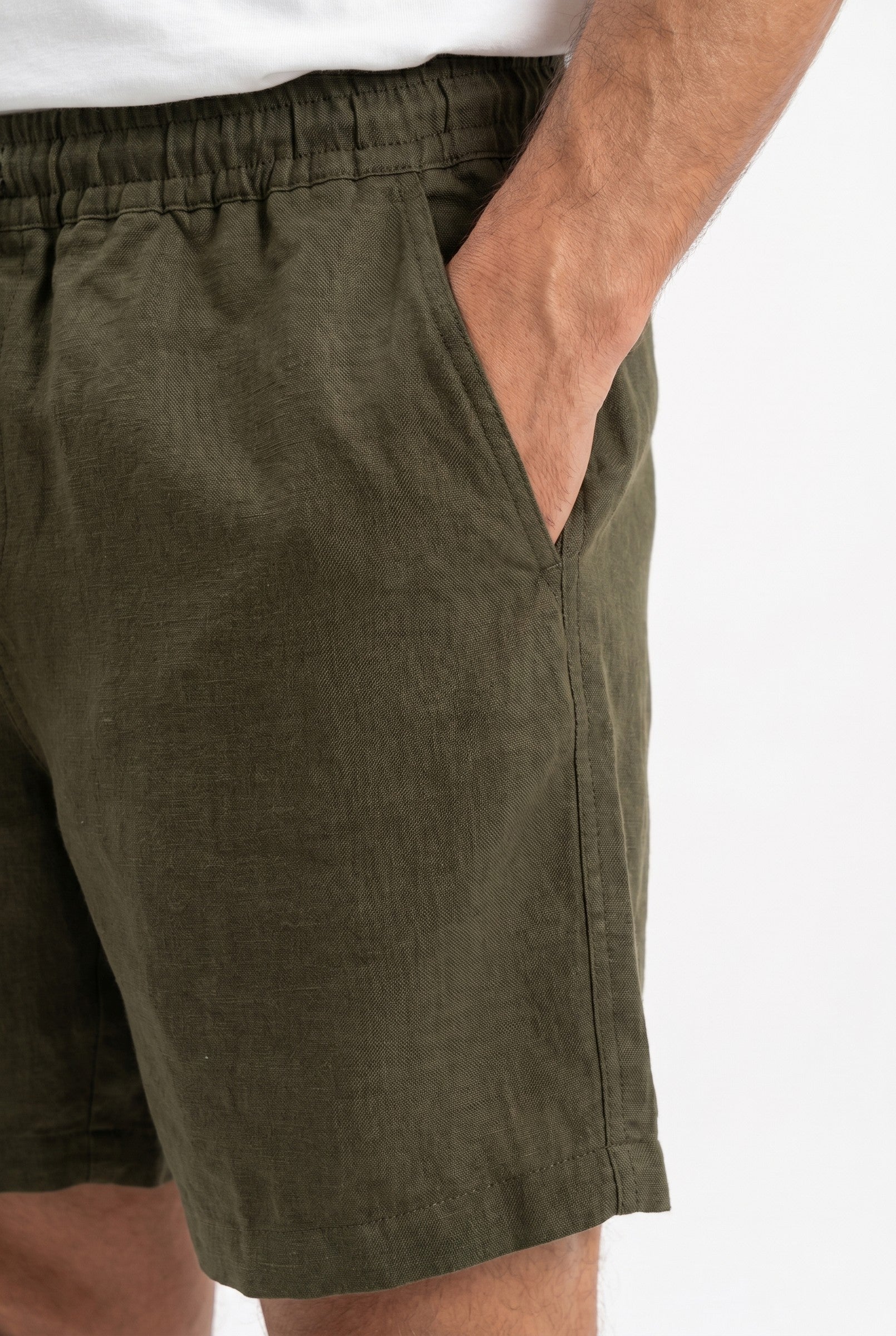 Men's Linen Drawstring Shorts | Blackstone London