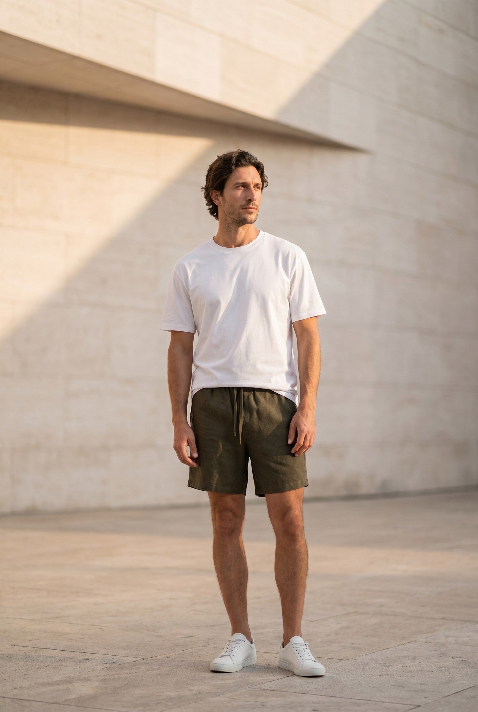 Men's Linen Drawstring Shorts | Blackstone London