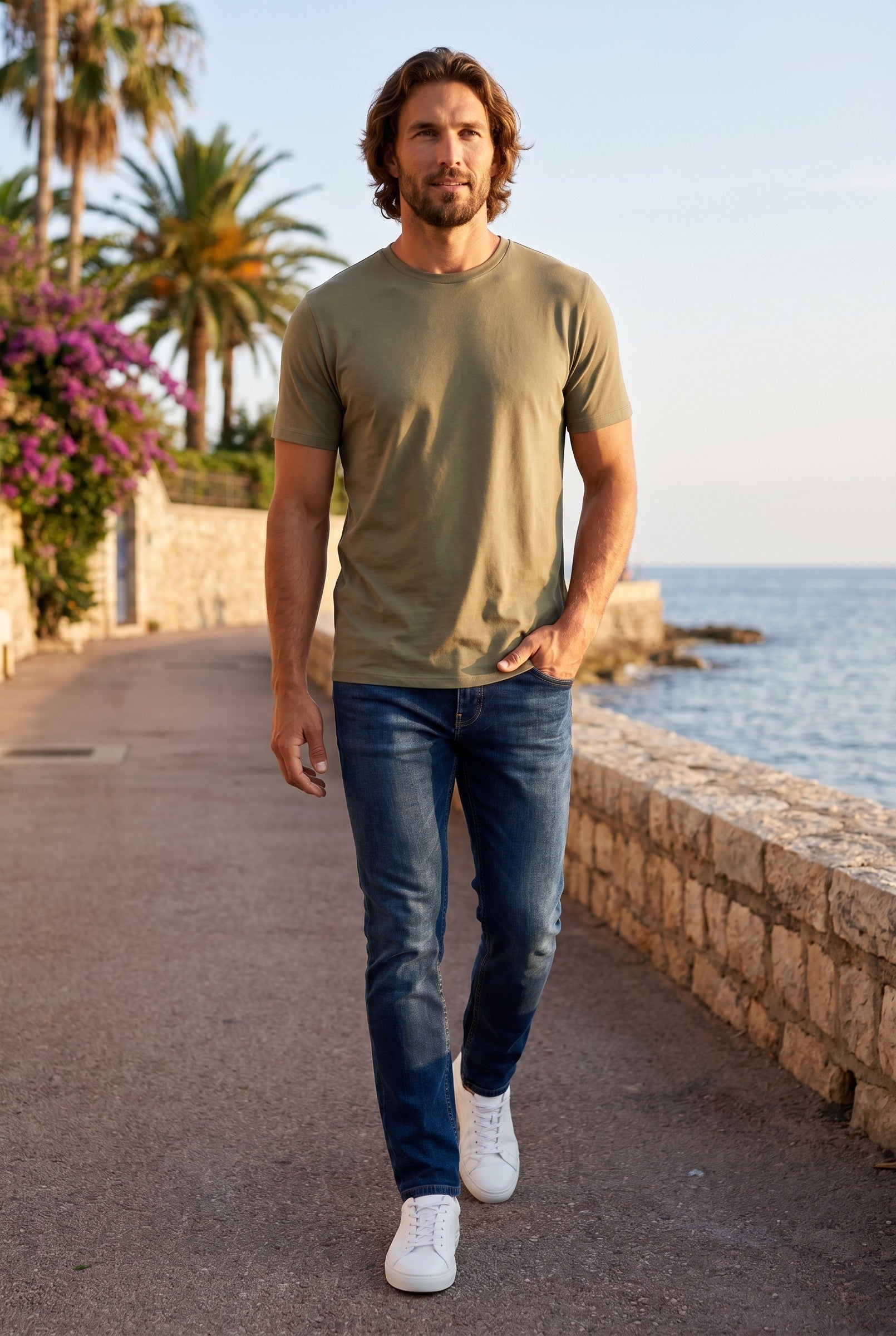 Men's Essential Slim Fit Cotton Stretch T-Shirt | Blackstone London