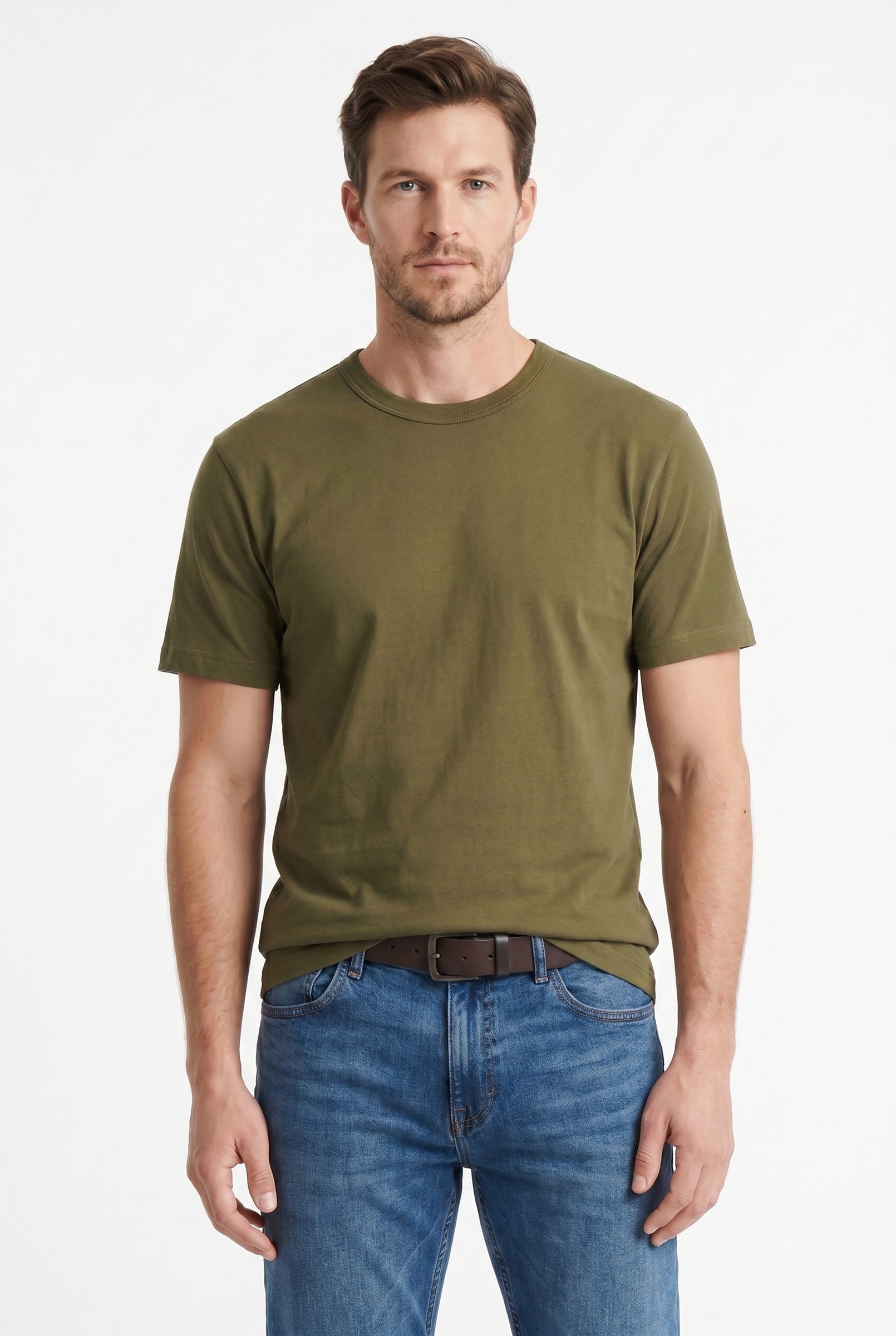 Men's Midweight Cotton Crew Neck T-Shirt | Blackstone London