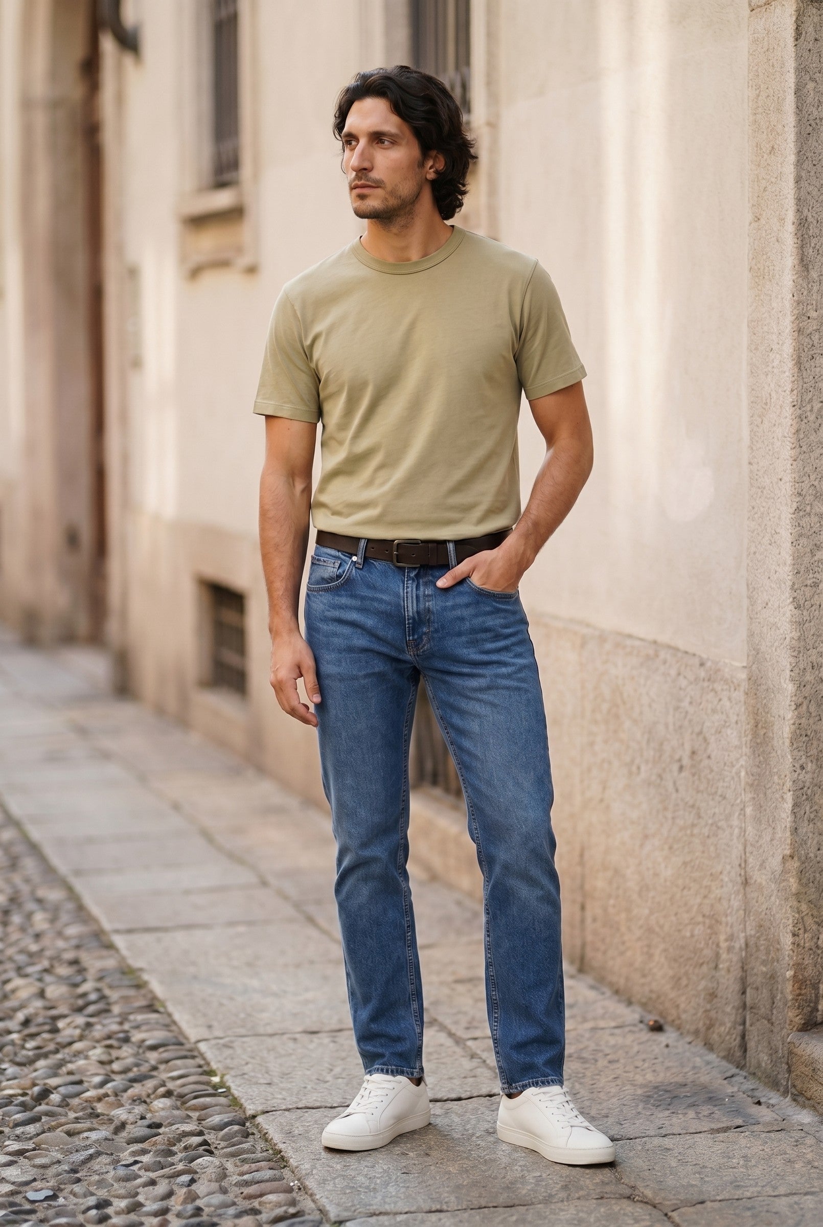 Men's Midweight Cotton Crew Neck T-Shirt | Blackstone London