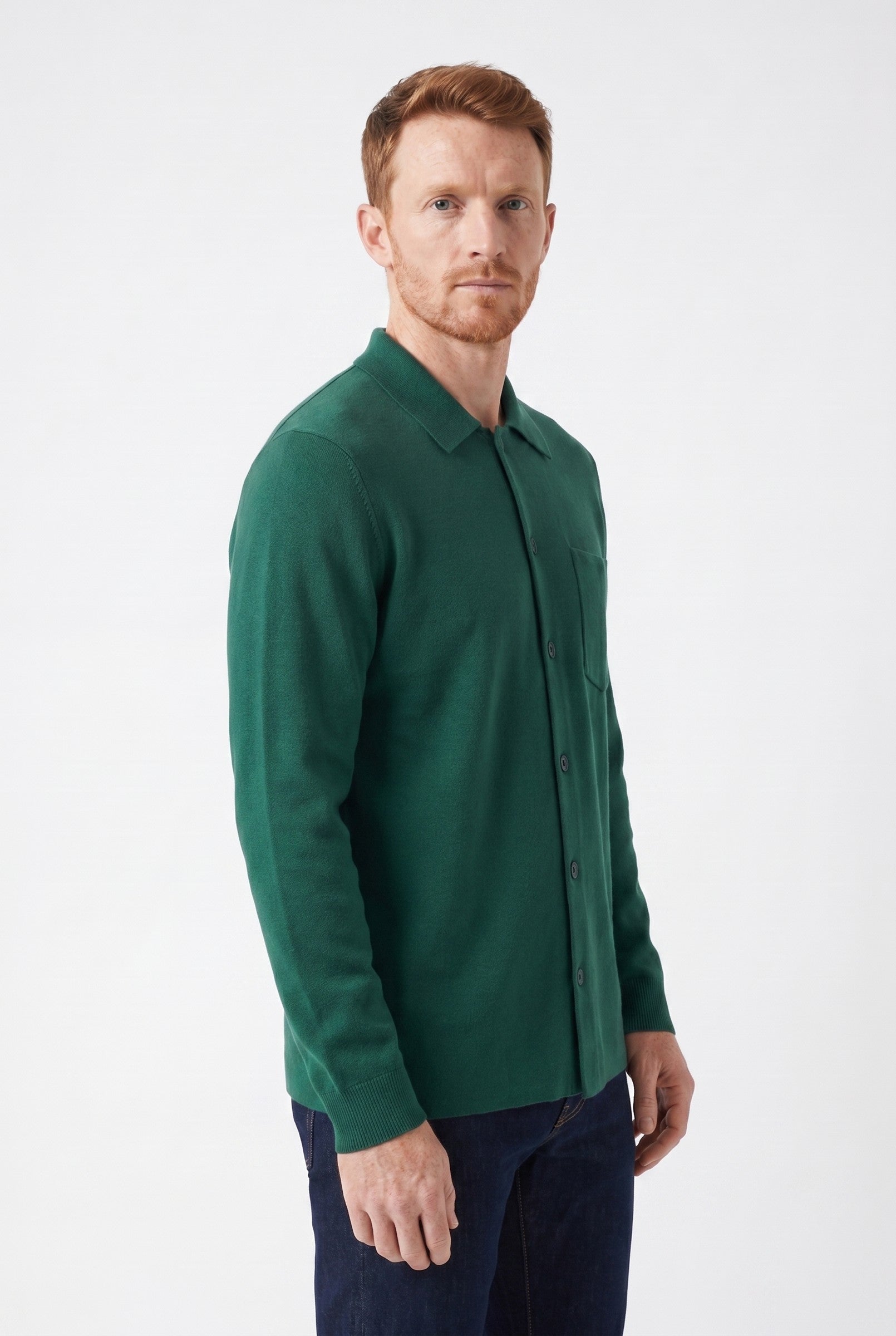 Men's Long Sleeve Knit Polo Shirt | Blackstone London