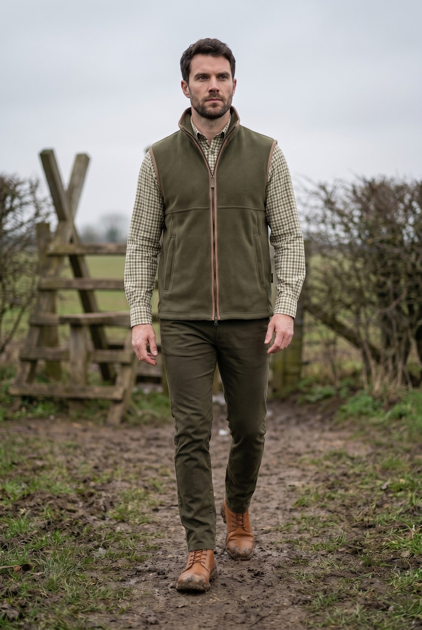 Men's Heritage Fleece Gilet | Blackstone London