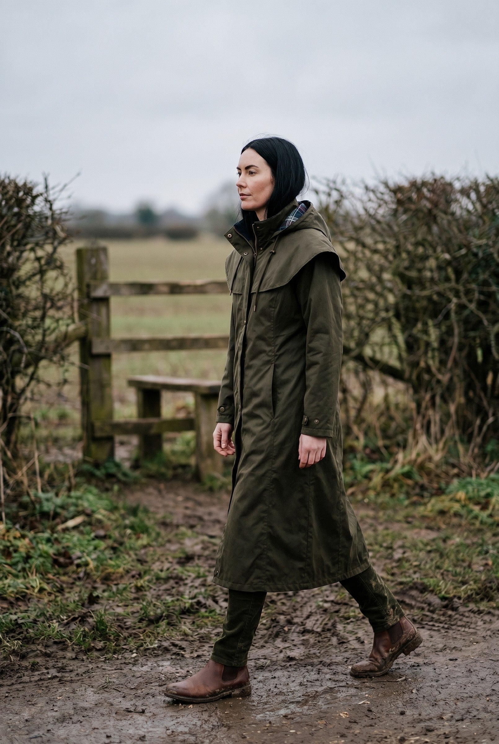 Women's Long Waterproof Raincoat | Blackstone London