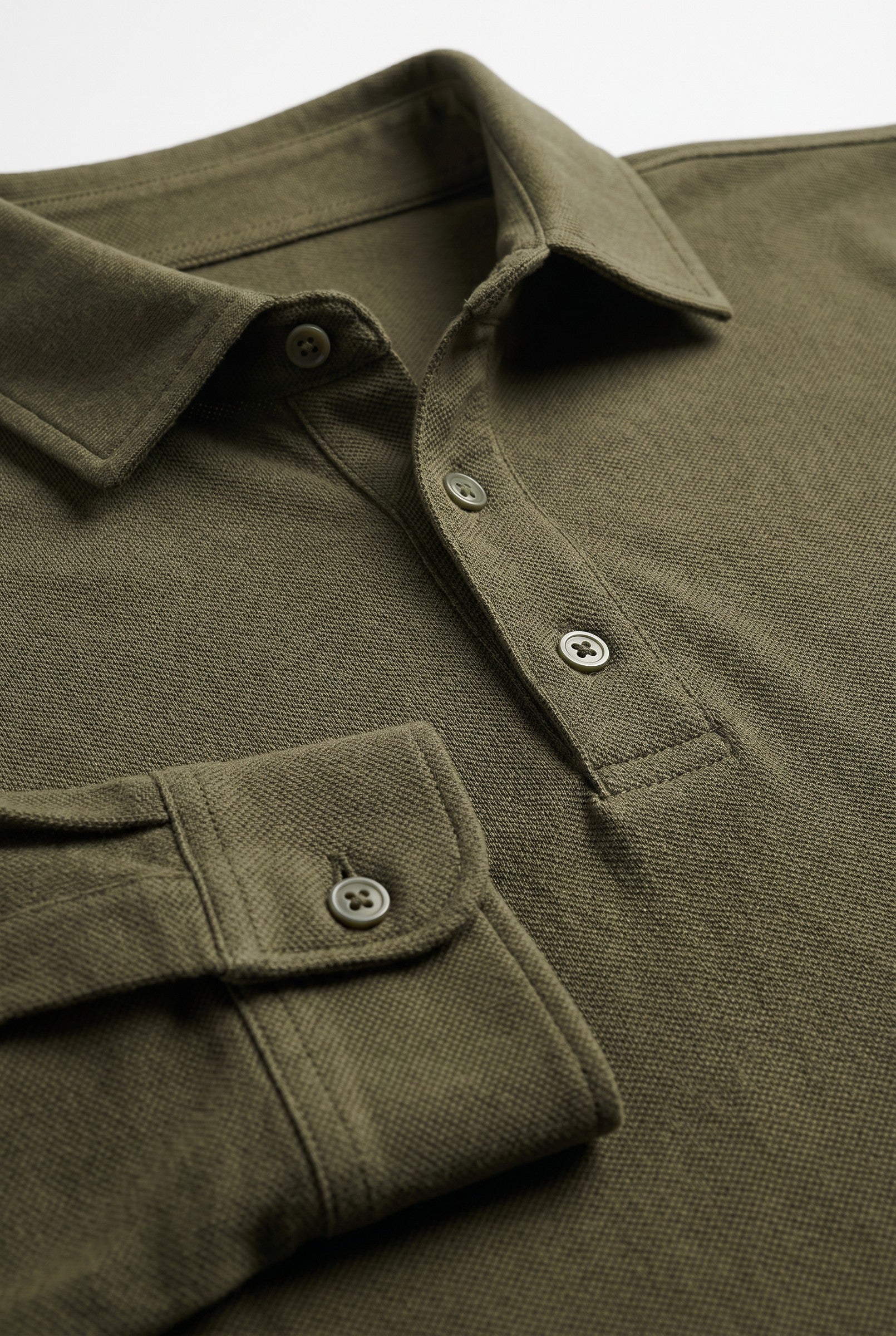 Men's Moxon Long-Sleeve Pique Polo | Blackstone London
