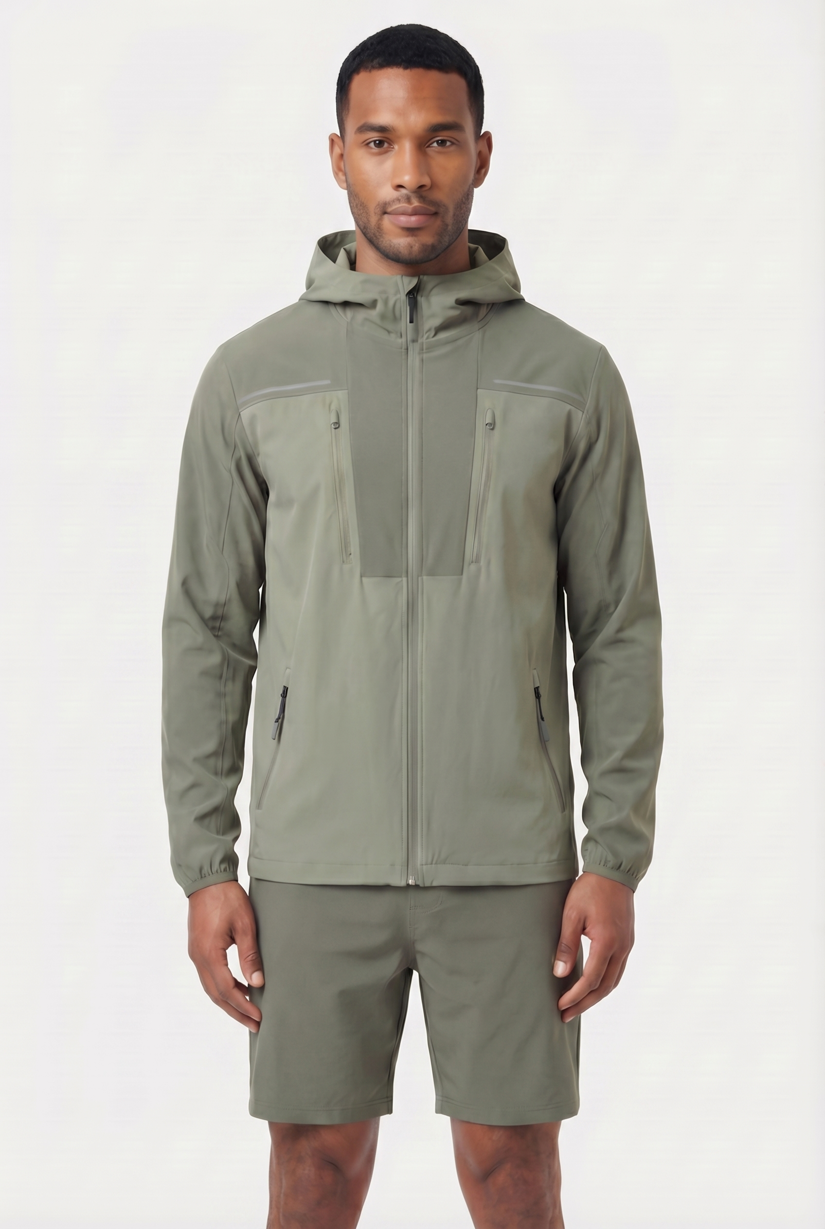Men's Lightweight Hooded Jacket & Shorts 2-Piece Set | Blackstone London