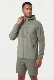 Men's Lightweight Hooded Jacket & Shorts 2-Piece Set | Blackstone London
