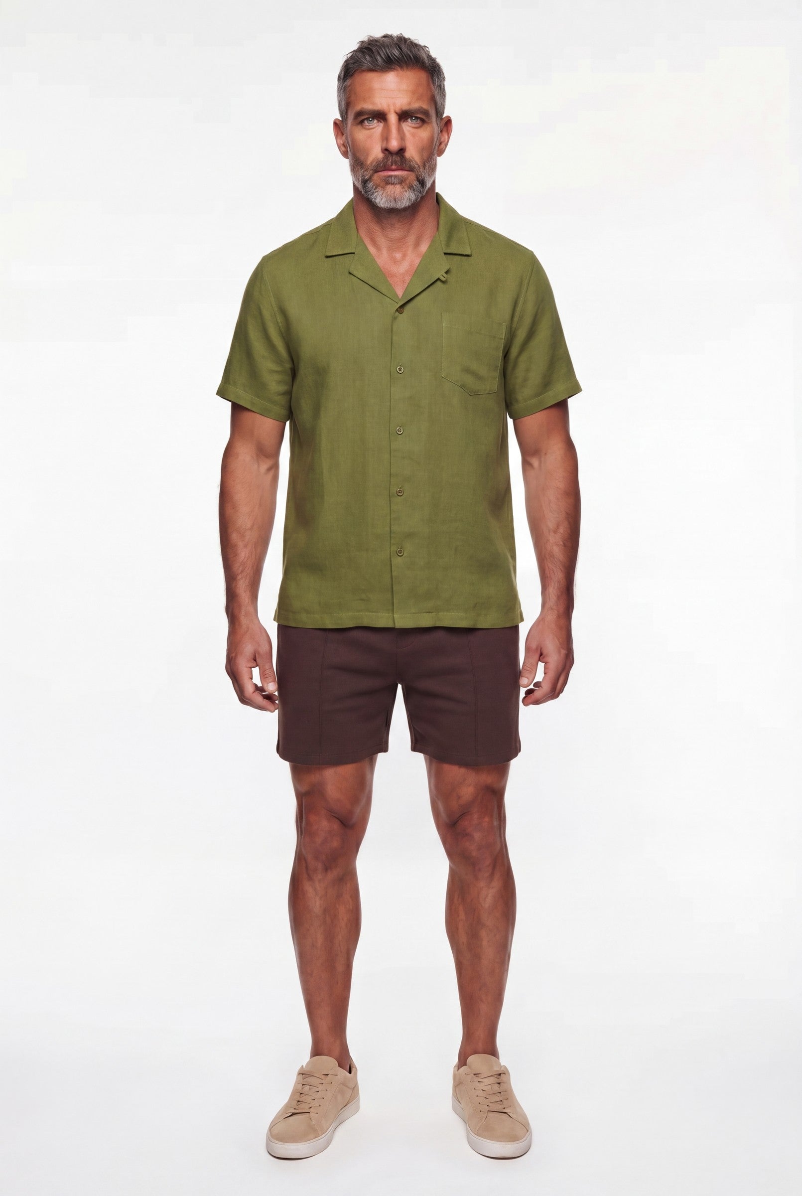 Men's Linen Cuban Collar Shirt | Blackstone London