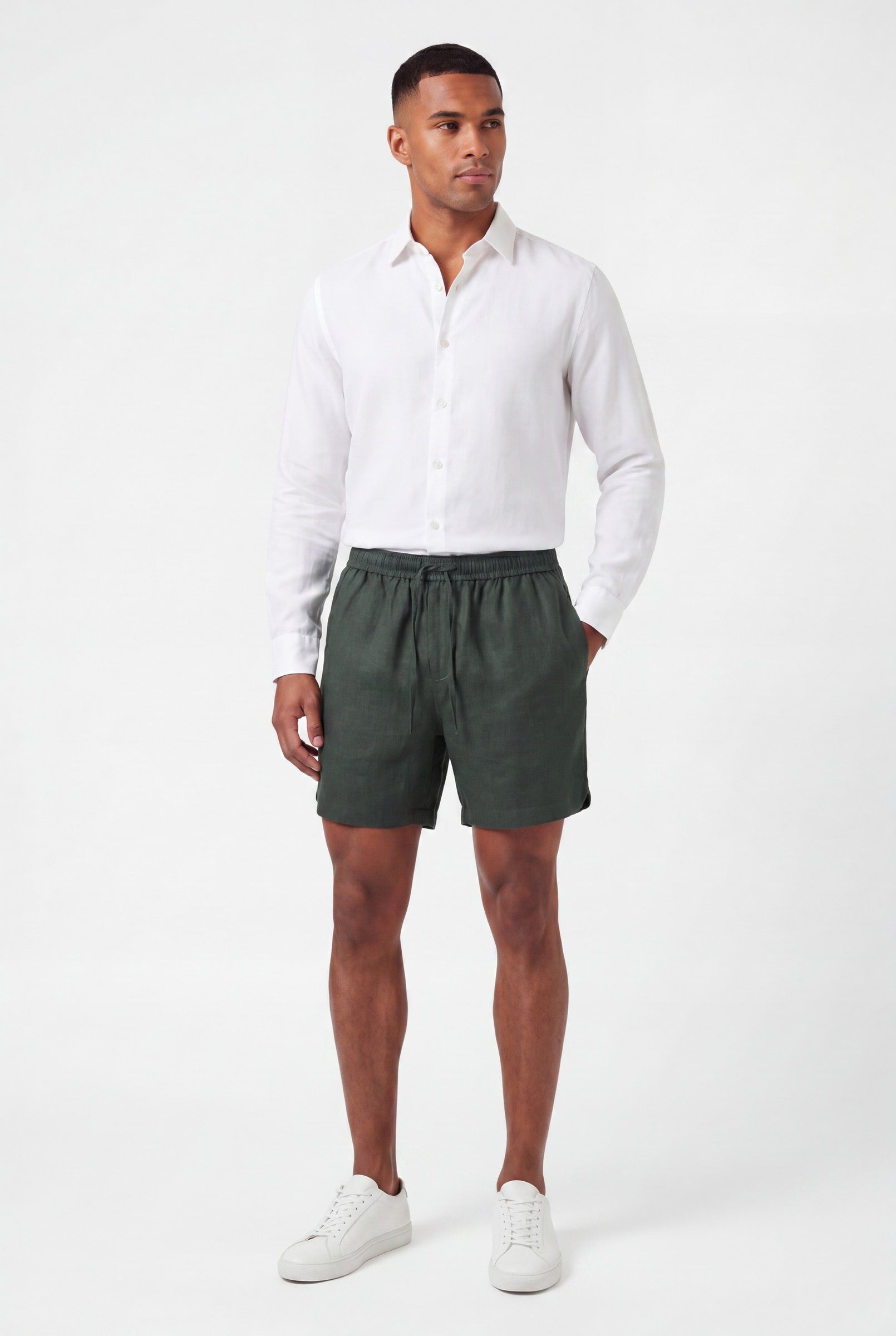 Men's Premium Linen Drawstring Shorts | Blackstone London