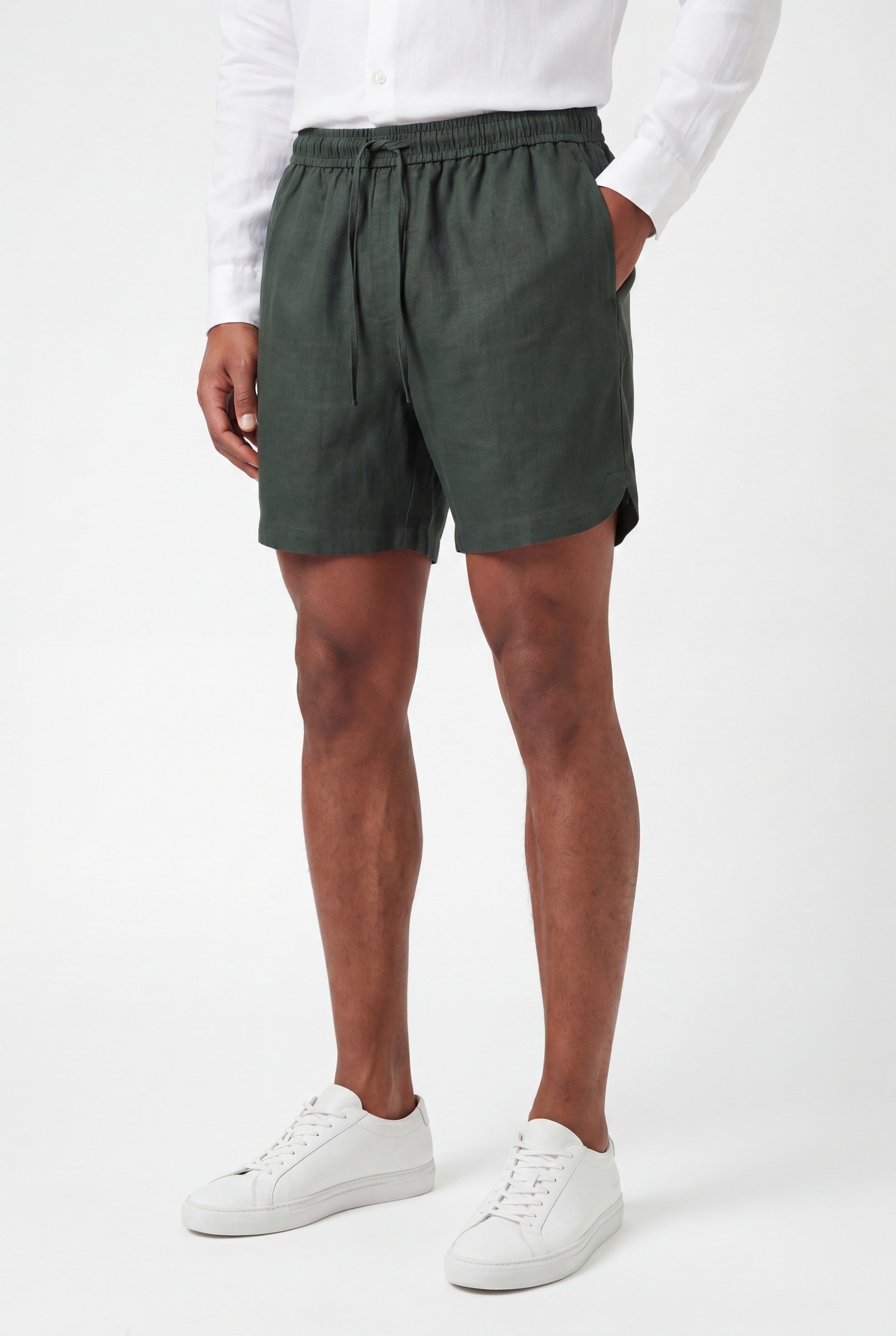 Men's Premium Linen Drawstring Shorts | Blackstone London