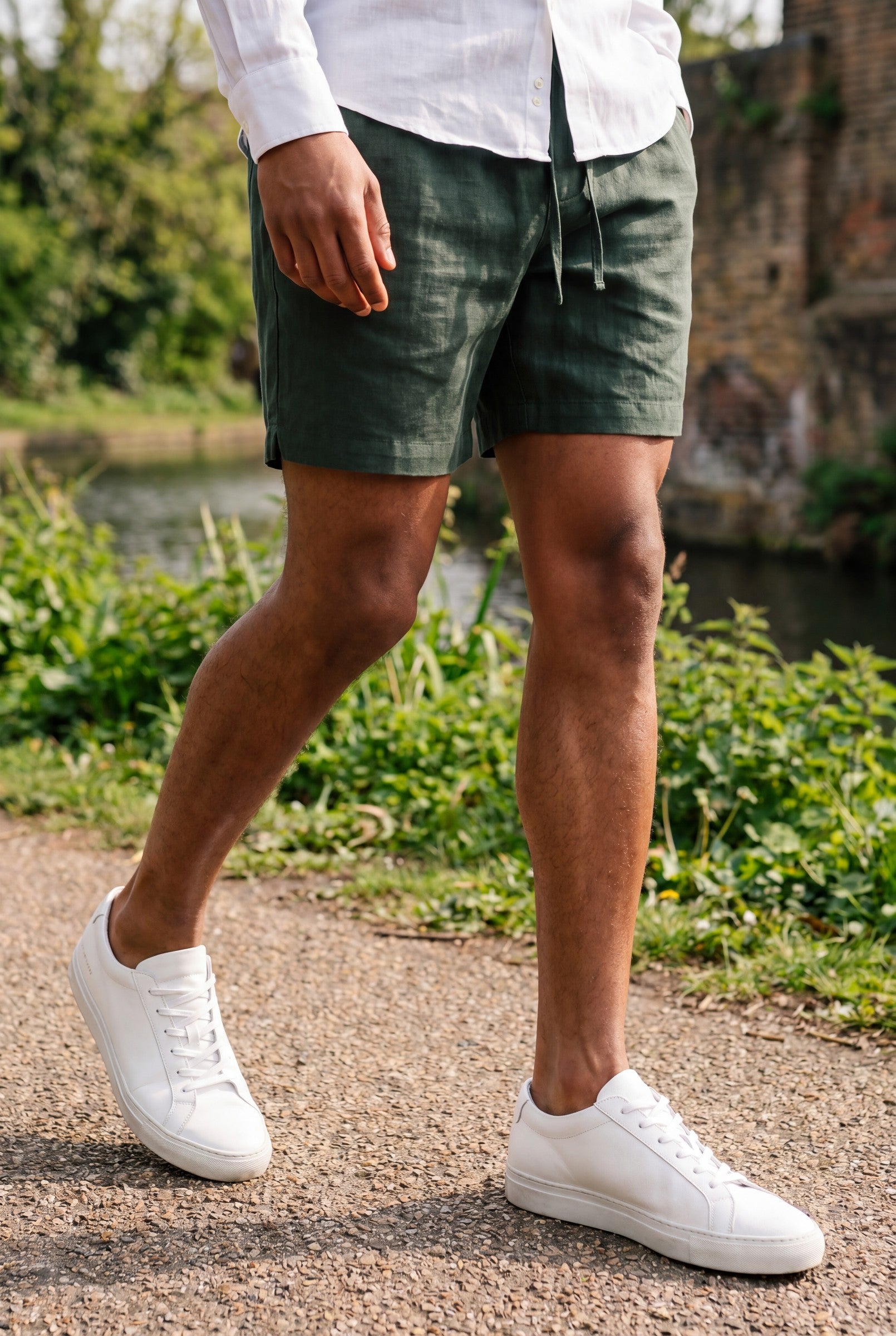 Men's Premium Linen Drawstring Shorts | Blackstone London